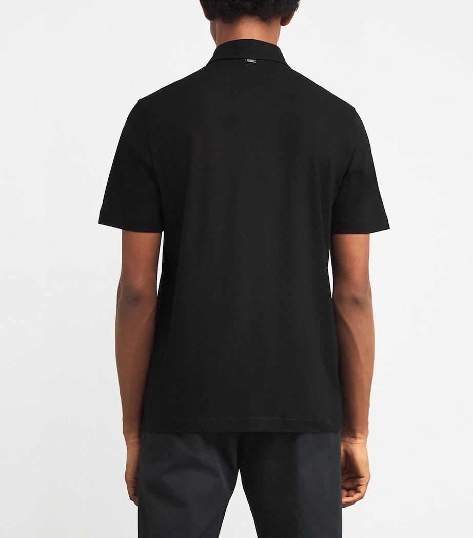 Cotton Polo Shirt 9300NERO Image 4