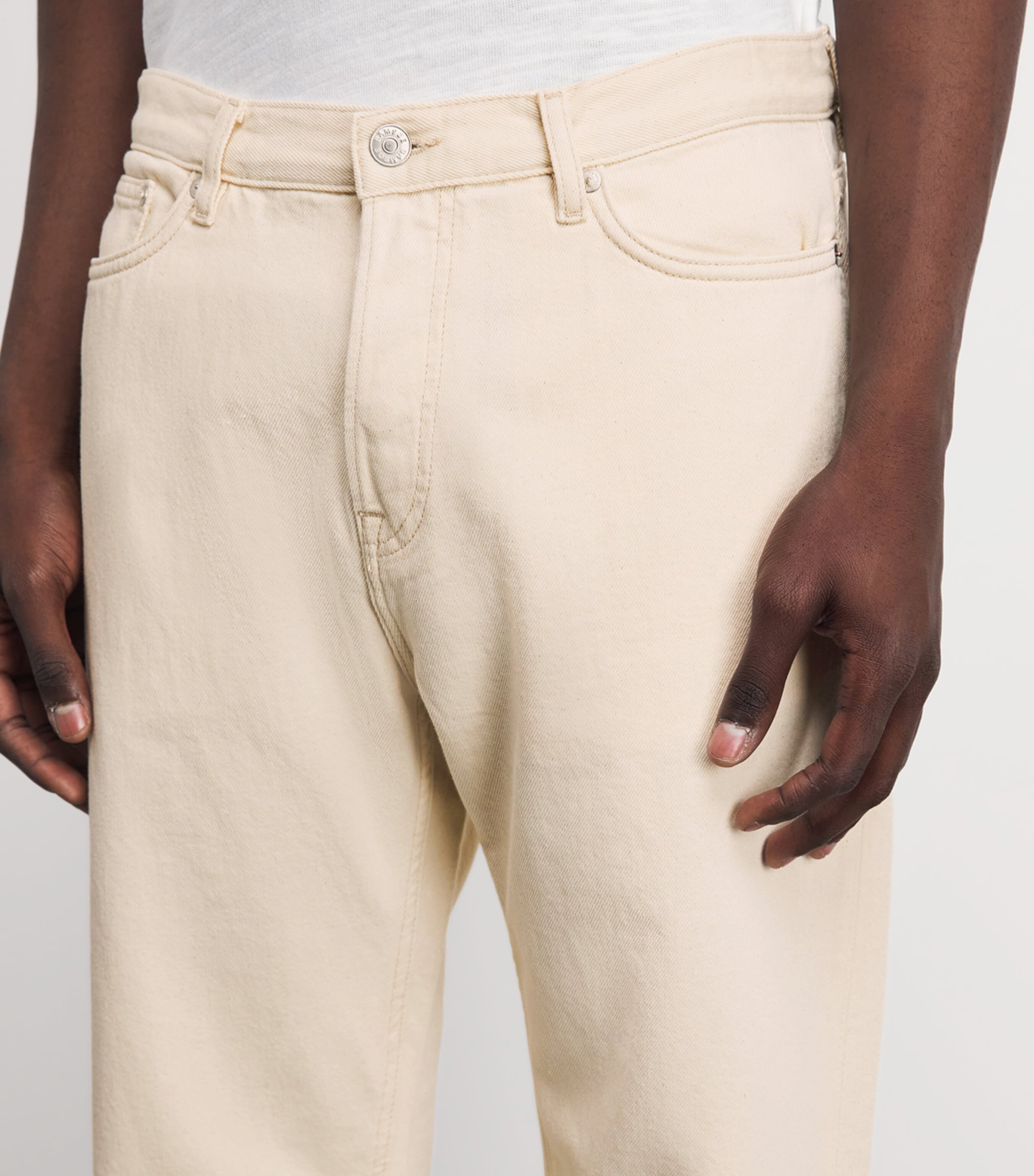 SAMSOE SAMSOE Mens Saeddie Straight Jeans Soft Natural Image 3