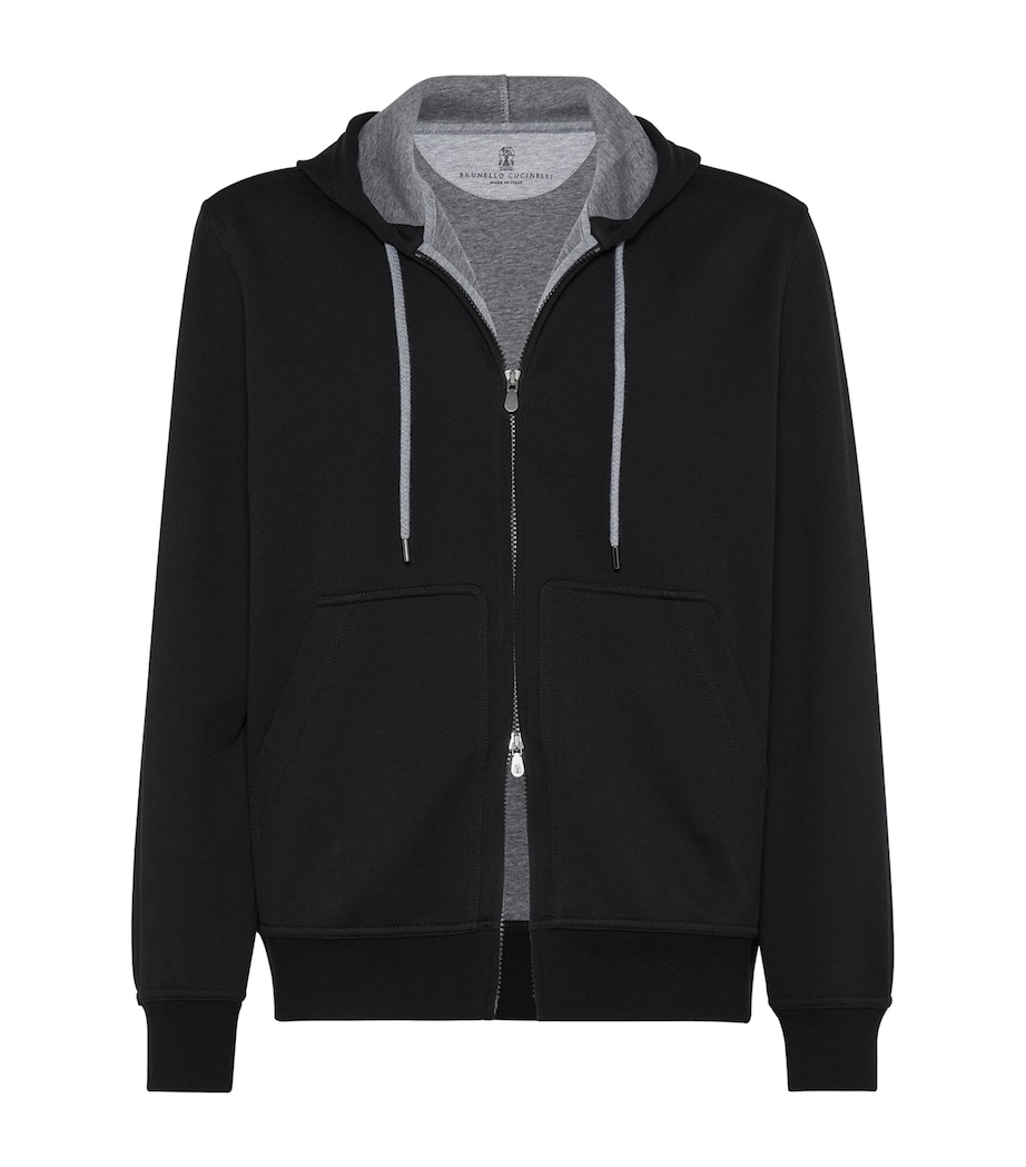 Cotton-Blend Zip-Up Hoodie C101 Image 1