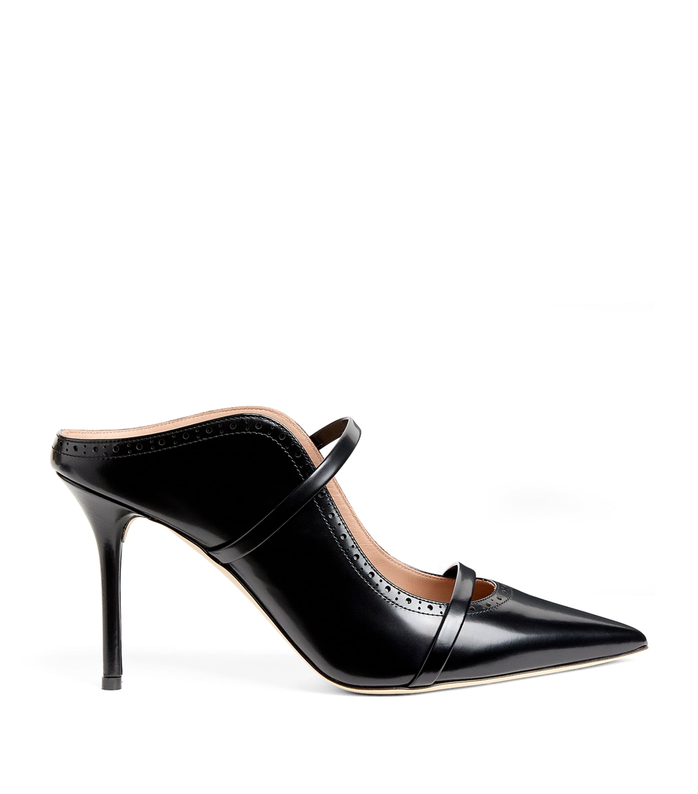 Leather Maureen Mules 85 BLACK Image 1