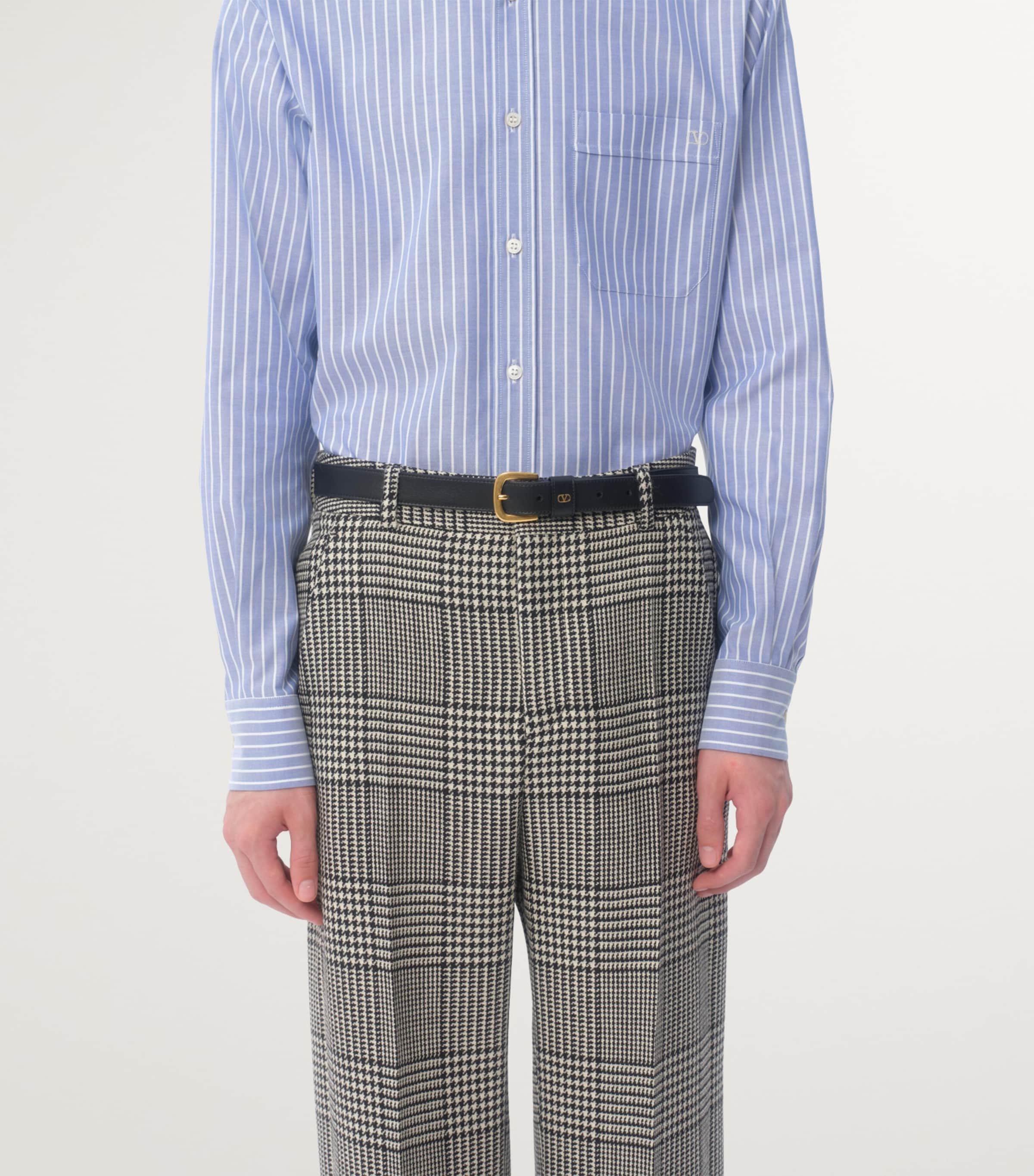 Leather VLogo Signature Belt 0NO Image 4