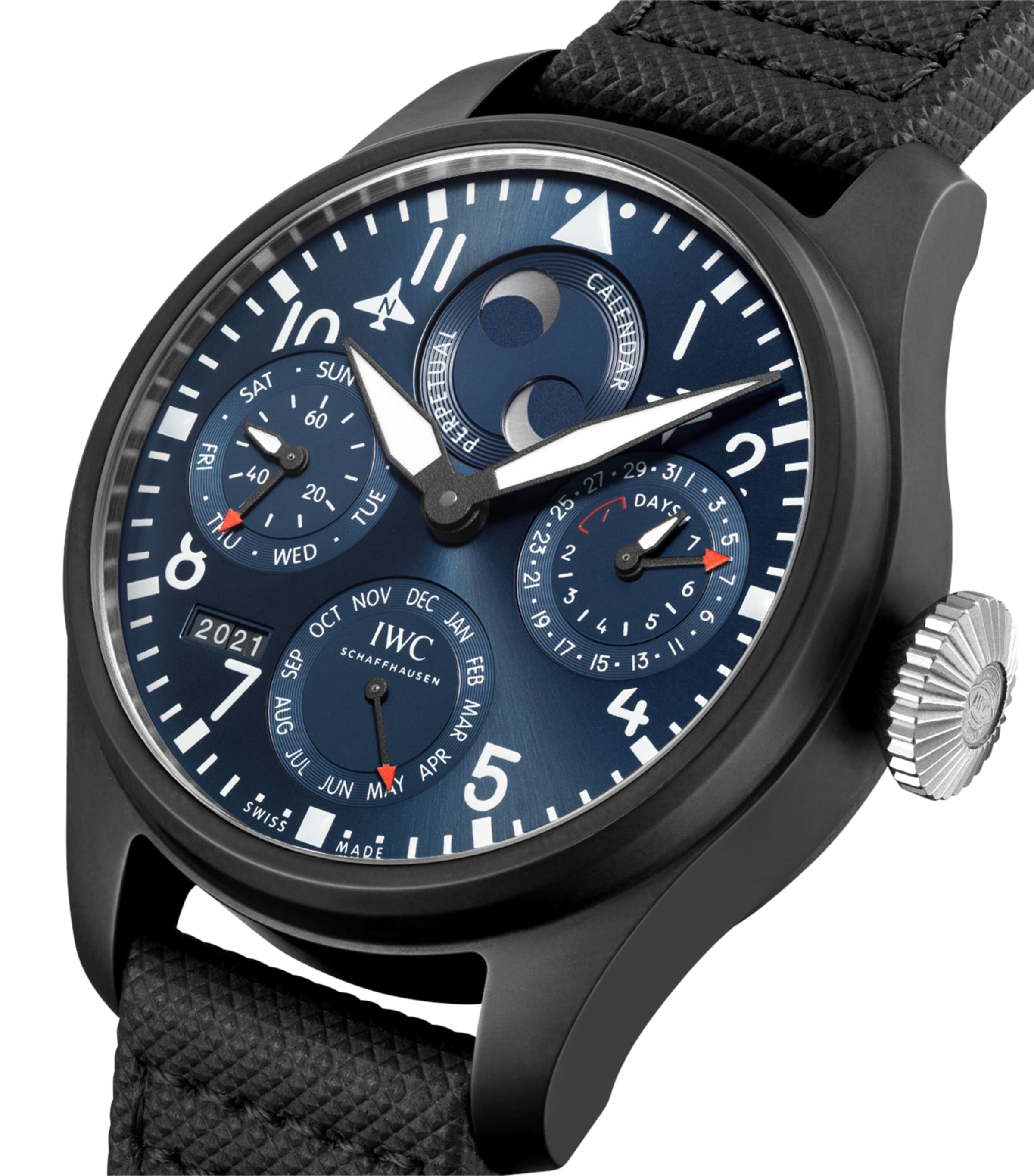 Ceramic Big Pilot’s Perpetual Calendar Rodeo Drive Watch 46mm BLUE Image 2