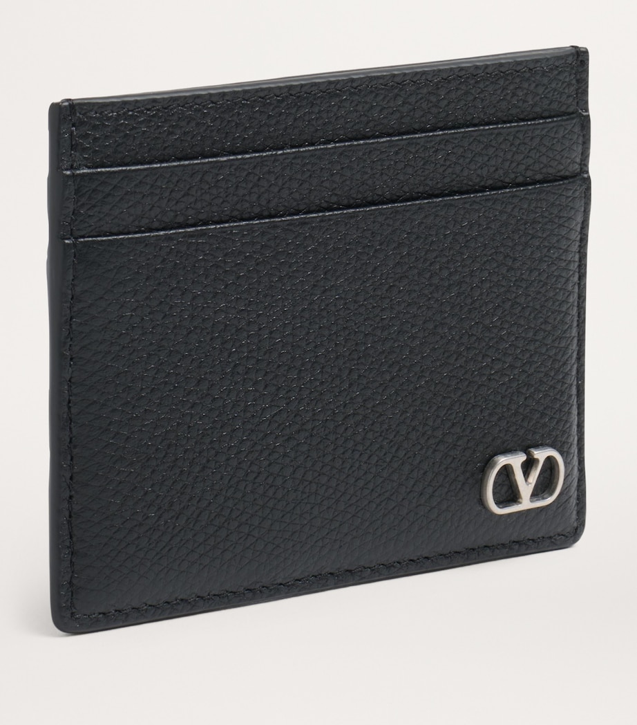 Leather VLogo Signature Card Holder 0NO Image 2