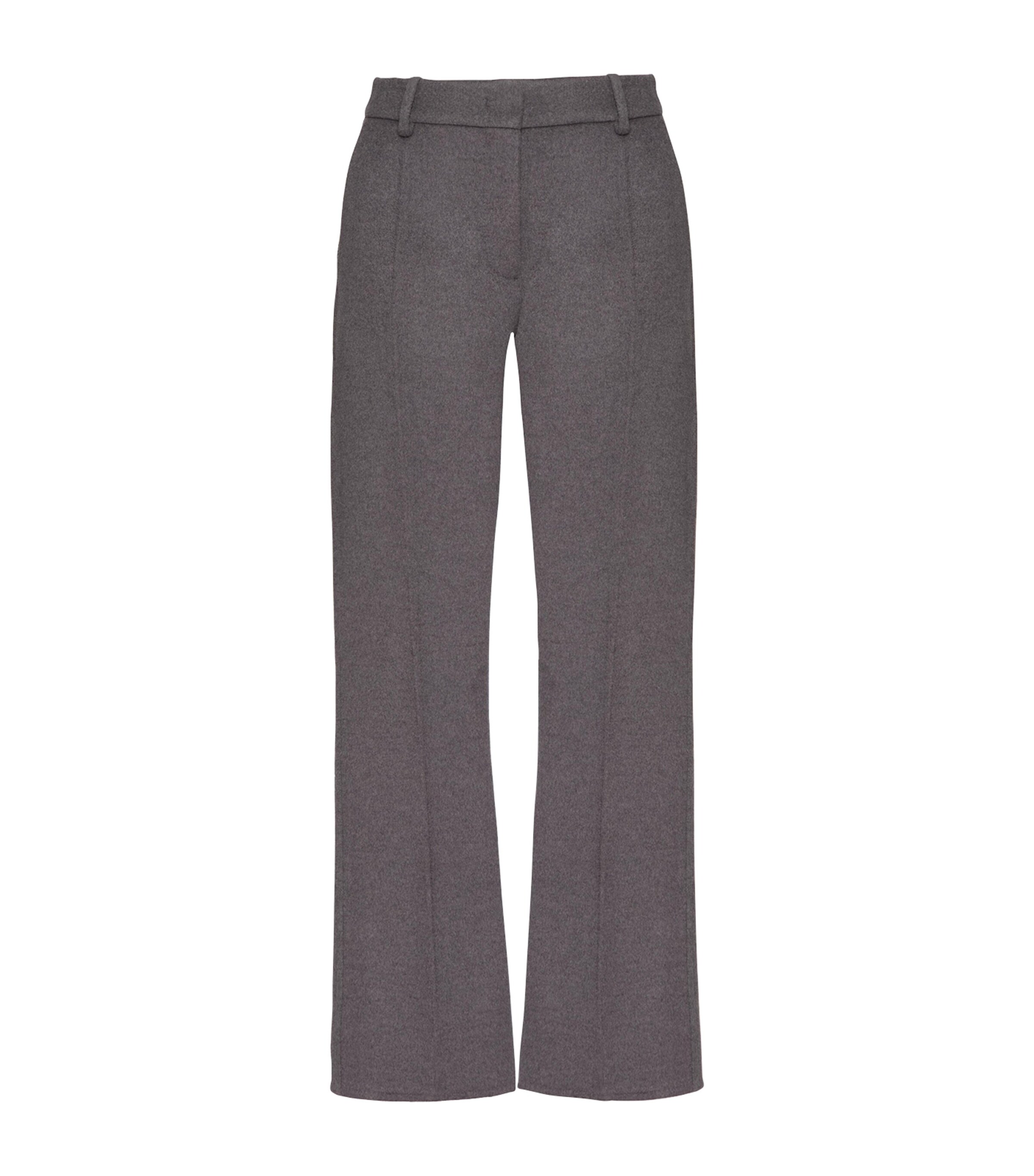 Valentino Virgin Wool-cashmere Tailored Trousers In Grey