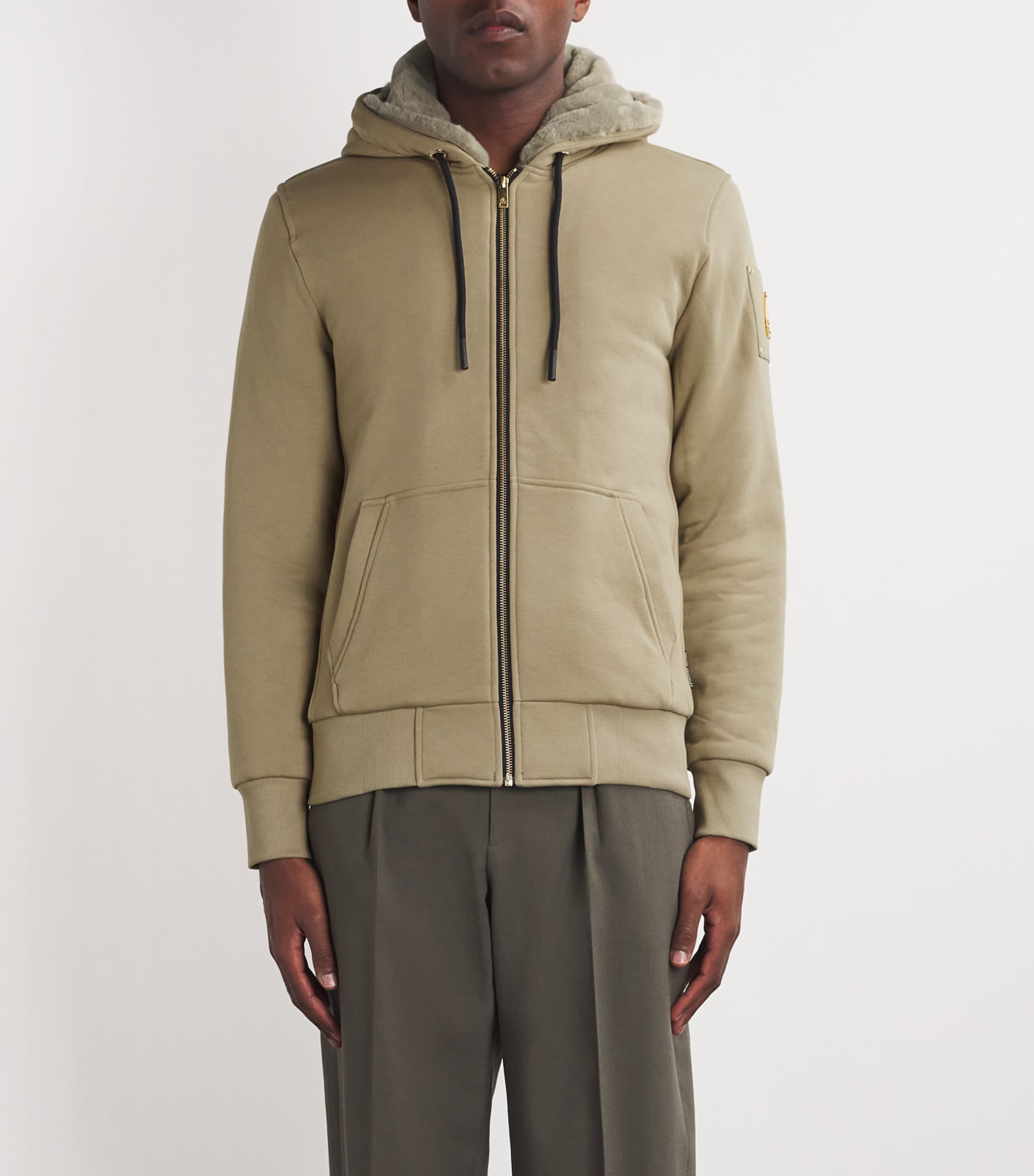 MOOSE KNUCKLES リンデン バニー ゴールド ジップ パーカー Moose Knuckles Gold Series Linden Bunny Zip-Up Hoodie