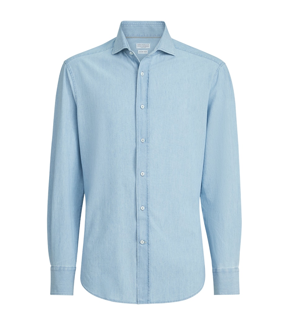 Brunello Cucinelli Mens Denim Shirt Image 1
