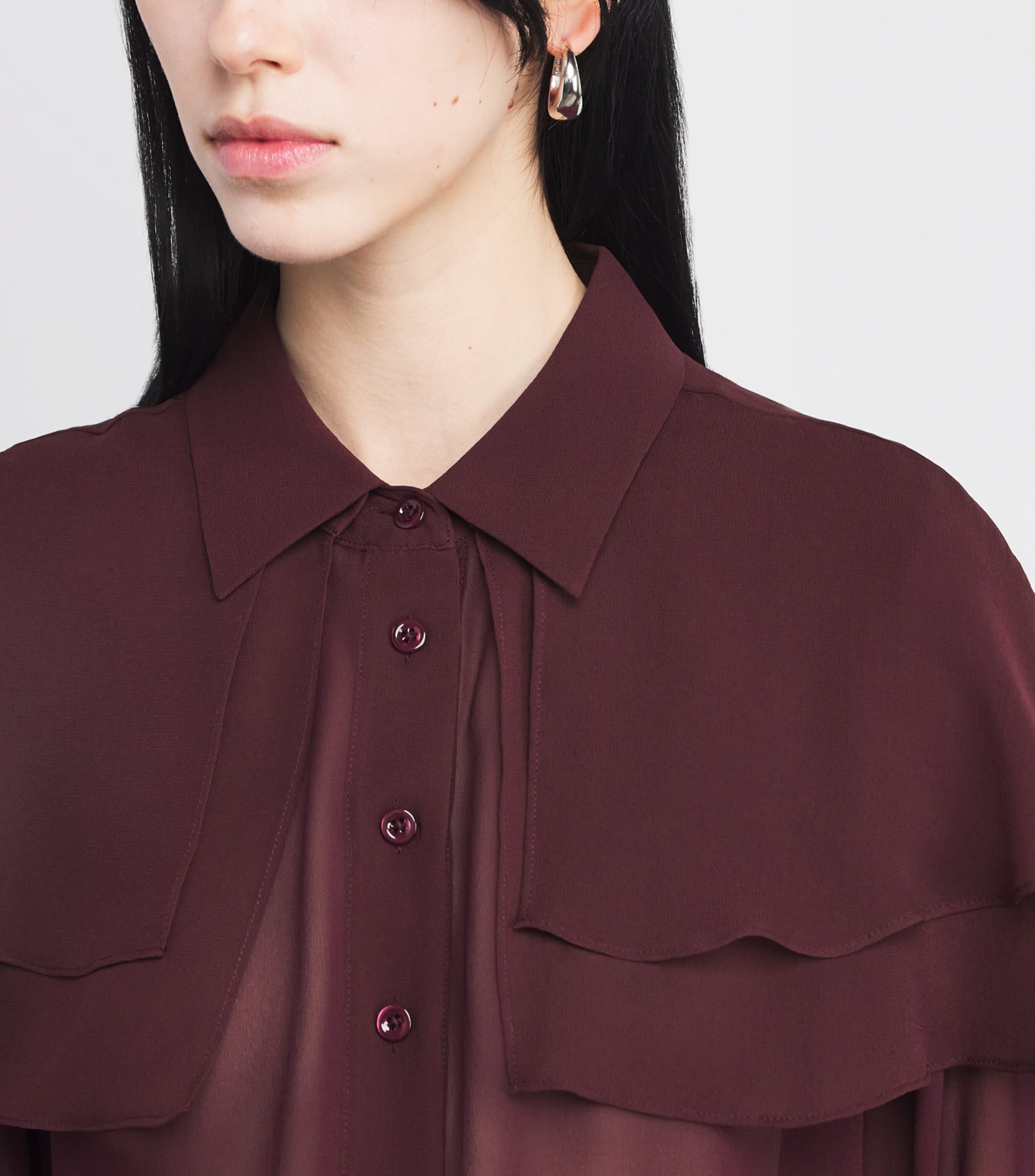 Silk Cape Blouse CABERNET Image 6