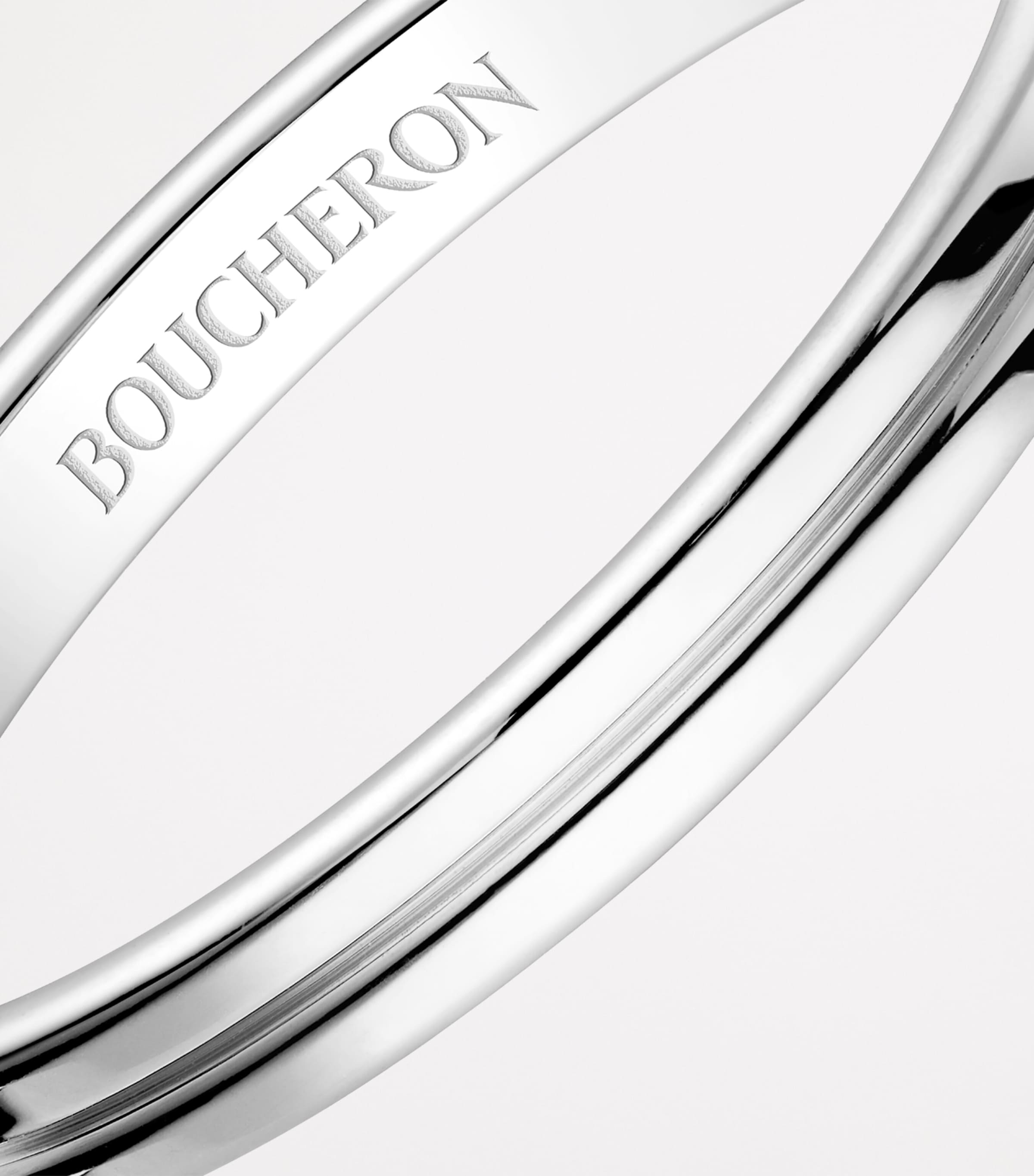 Small Platinum Double Godron Wedding Band PLATINIUM Image 2