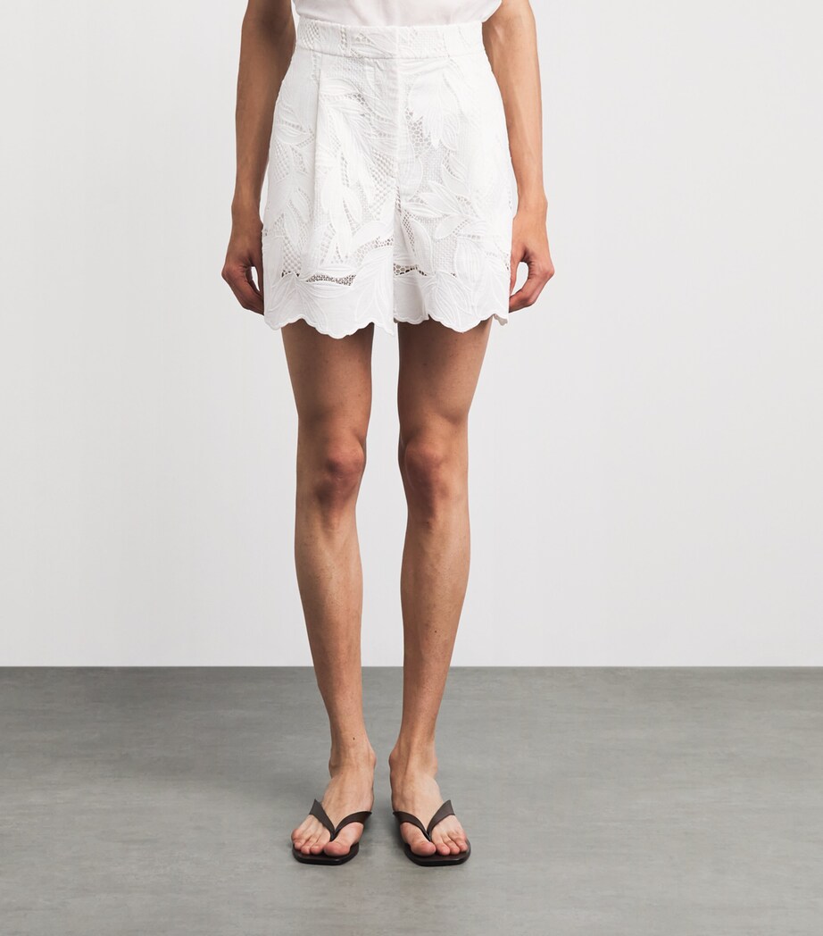 Erdem Womens Crochet Cutwork Tailored Shorts Ivory Image 4