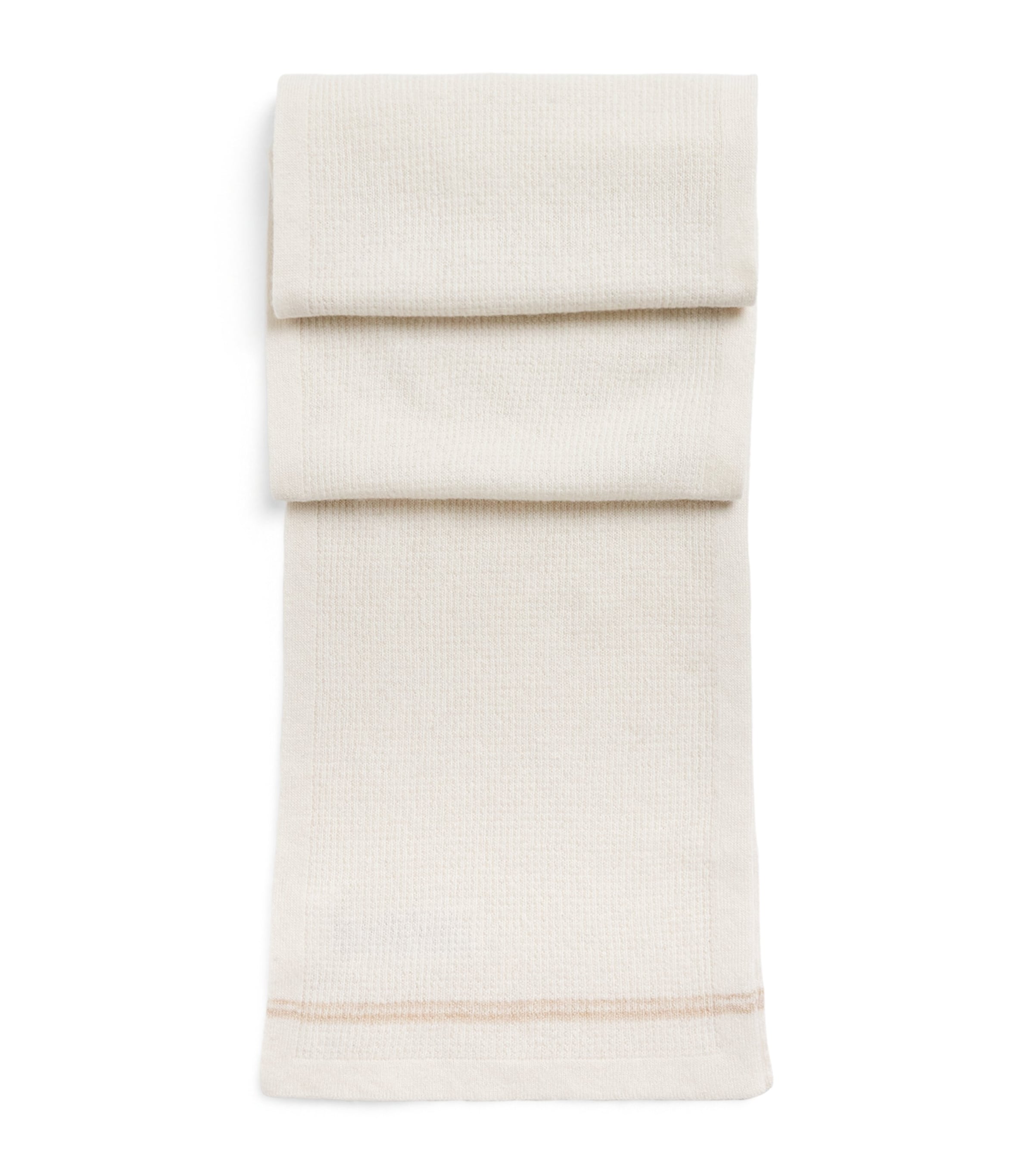 Wool-Cashmere Scarf BIANCO E BEIGE Image 1