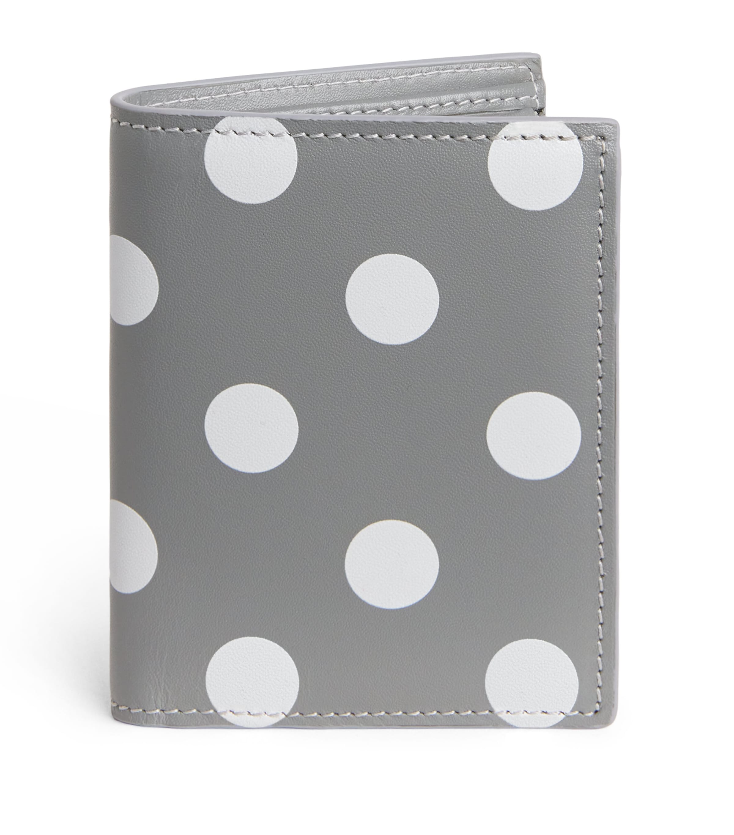 Comme Des Garçons Leather Polka-dot Bifold Card Holder