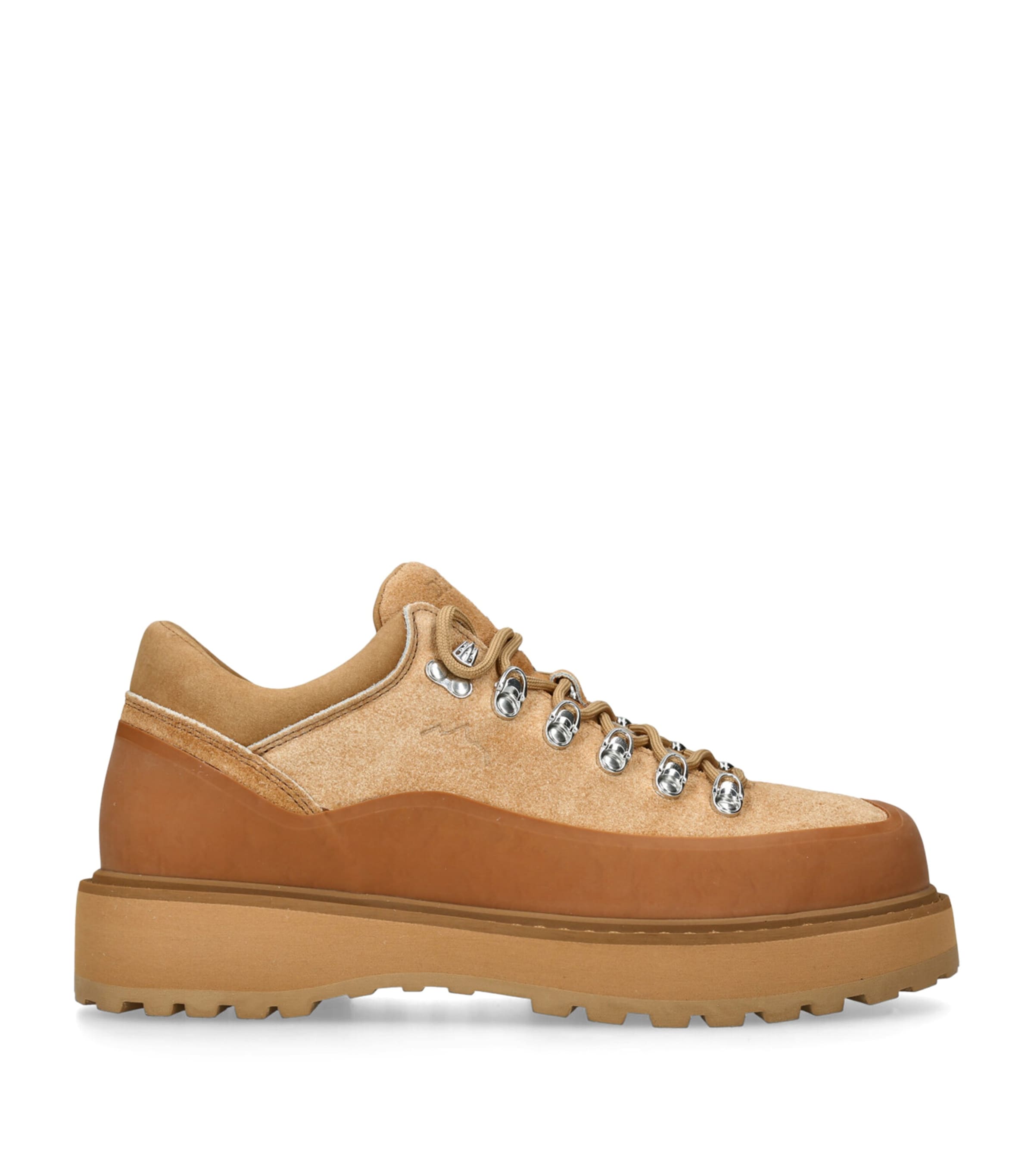 Diemme Leather Cornaro Due Gomma Low-Top Boots Tan Image 1