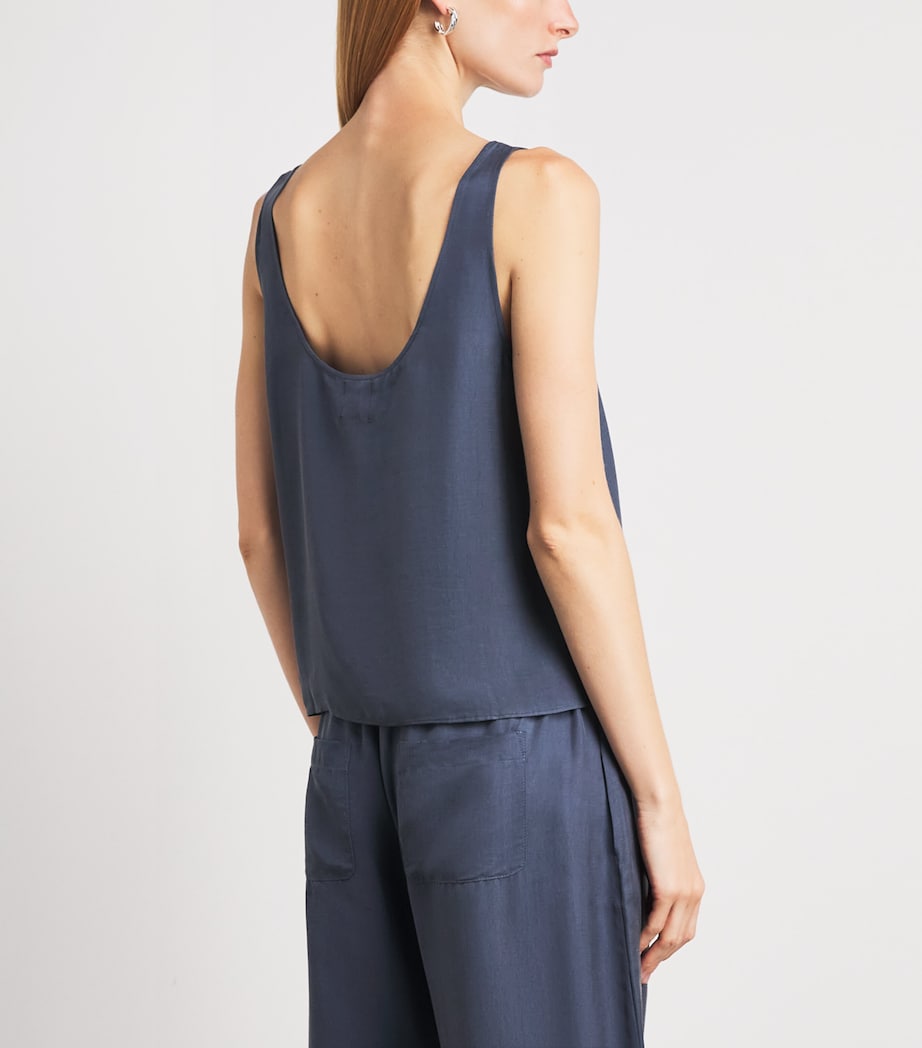 LESET Womens Kim Tank Top Denim Image 5