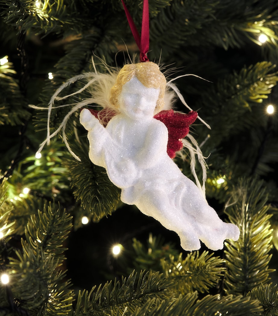 Harrods Cherub Tree Decoration Red Image 3