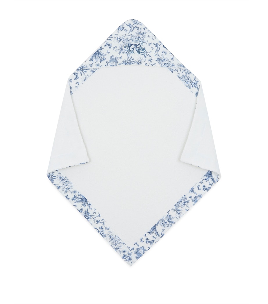 Cotton Toile de Jouy Bath Cape 04MARINE Image 1