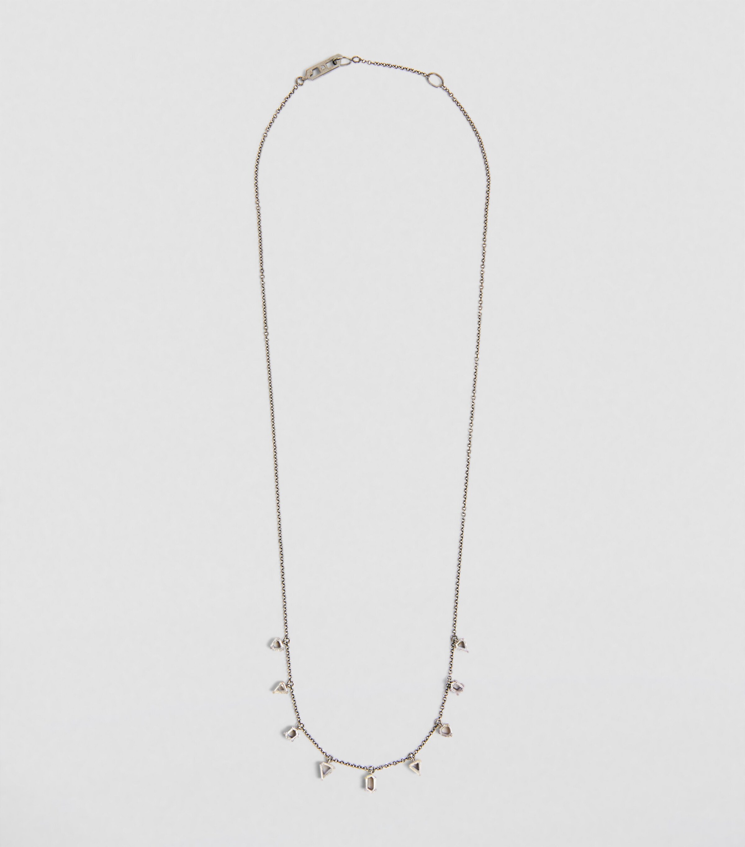 Eva Fehren Blackened White Gold and Diamond Prism Necklace Black Gold Image 2