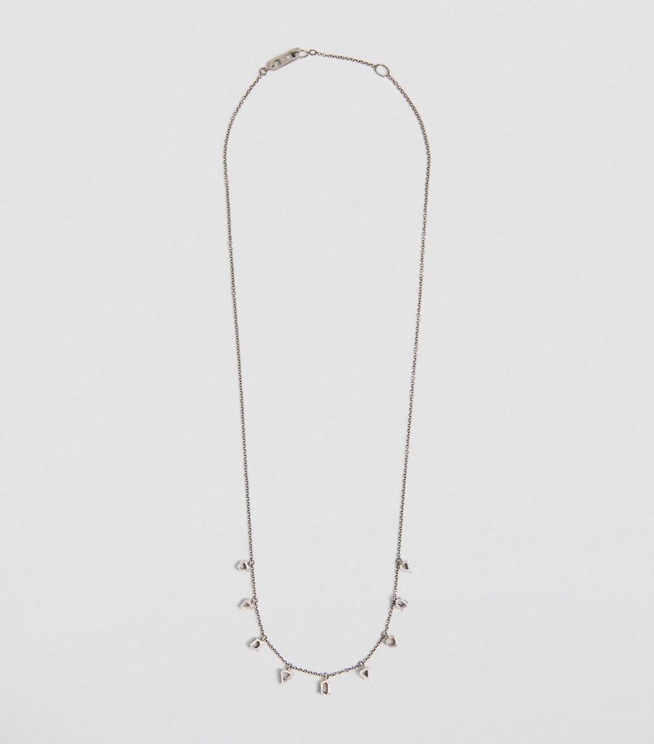 Eva Fehren Blackened White Gold and Diamond Prism Necklace Black Gold Image 2