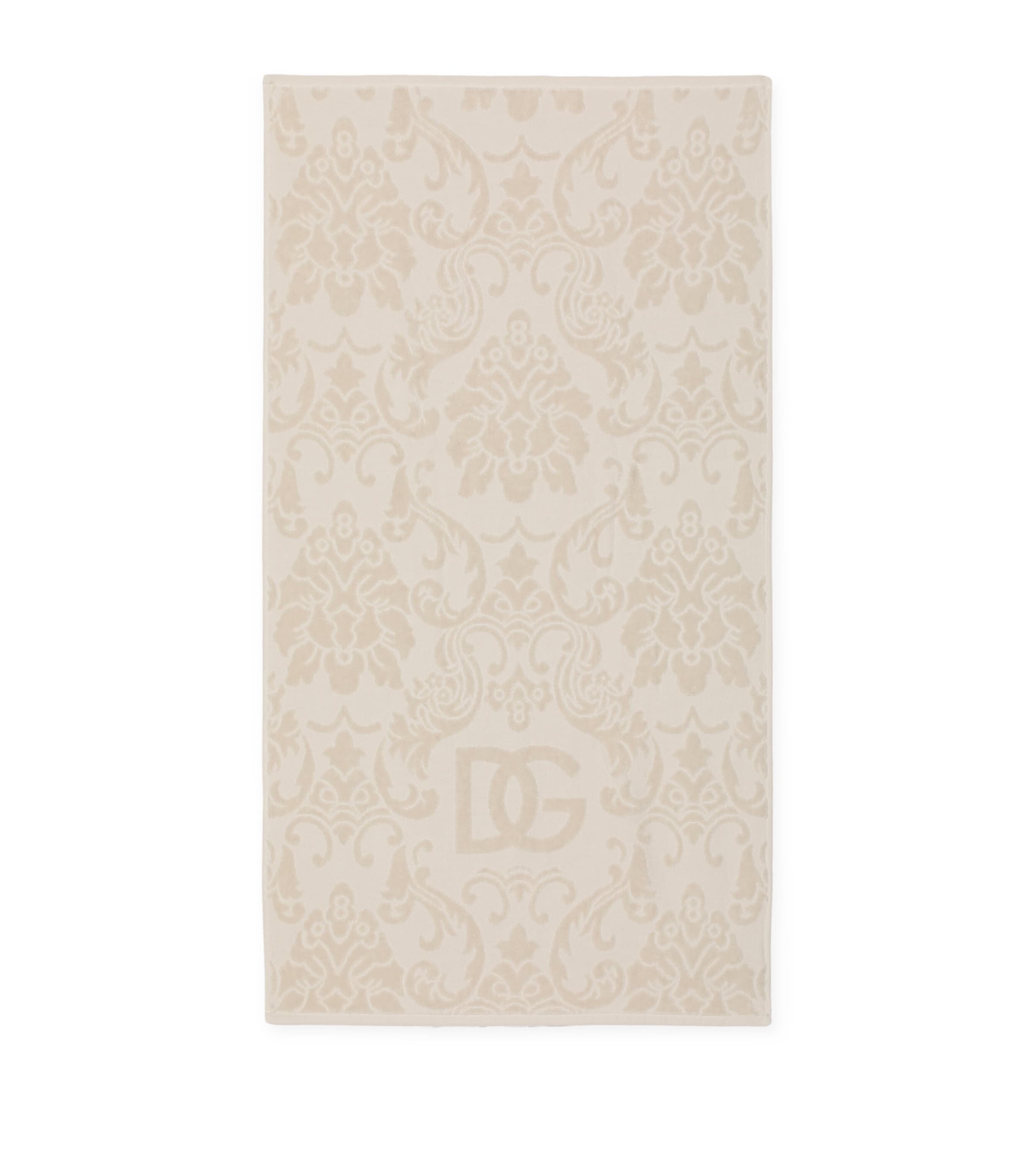 Dolce&Gabbana Casa Set of 5 Cotton Jacquard Bath Towels Beige Image 3