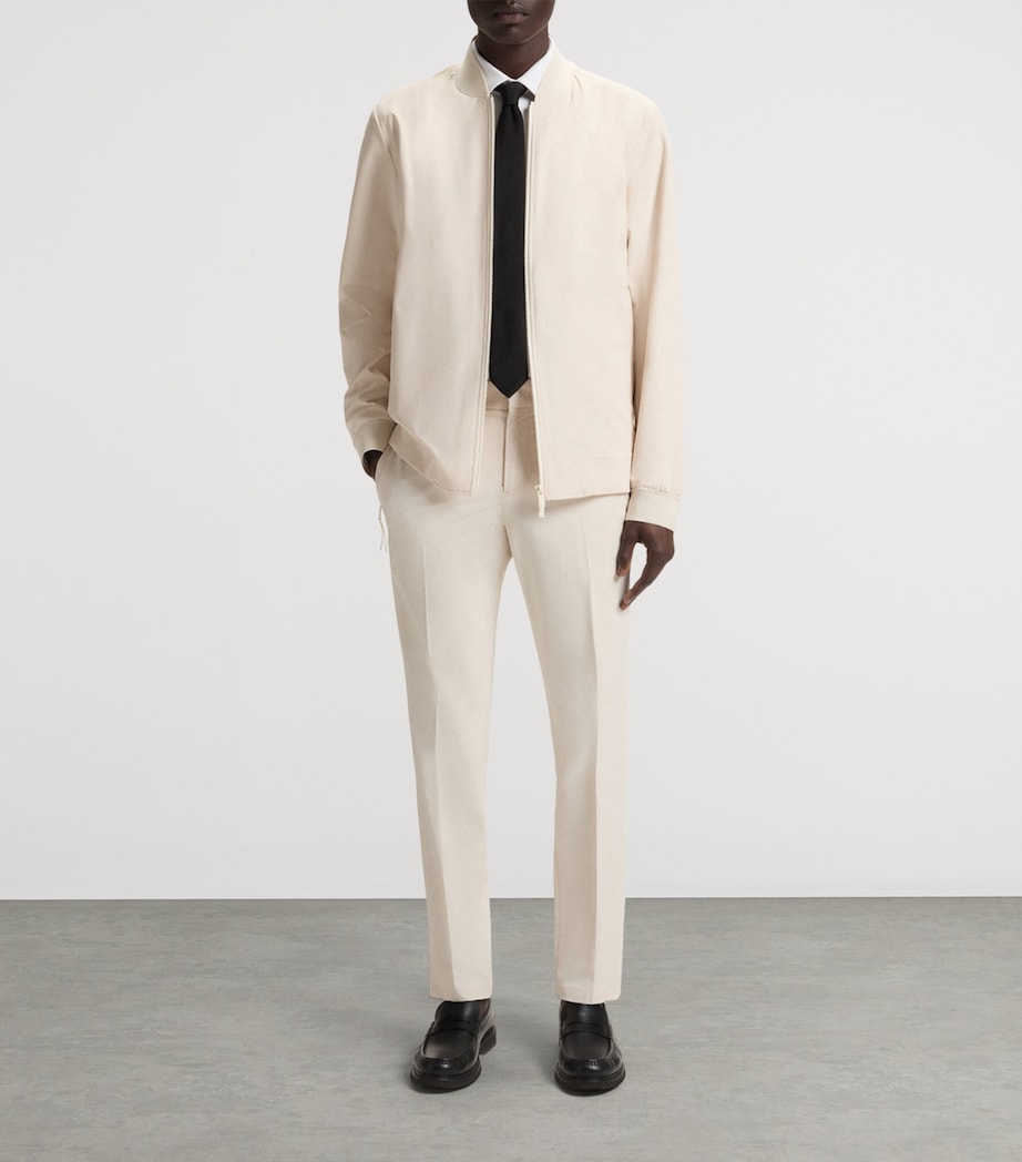 Water-Repellent Slim Suit Trousers 131 Image 4