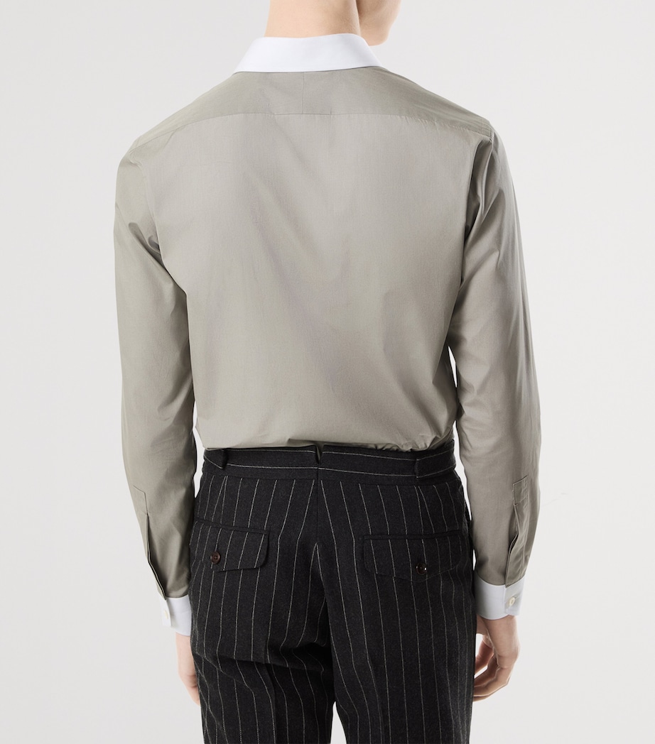 Cotton Contrast-Trim Shirt TAK Image 5