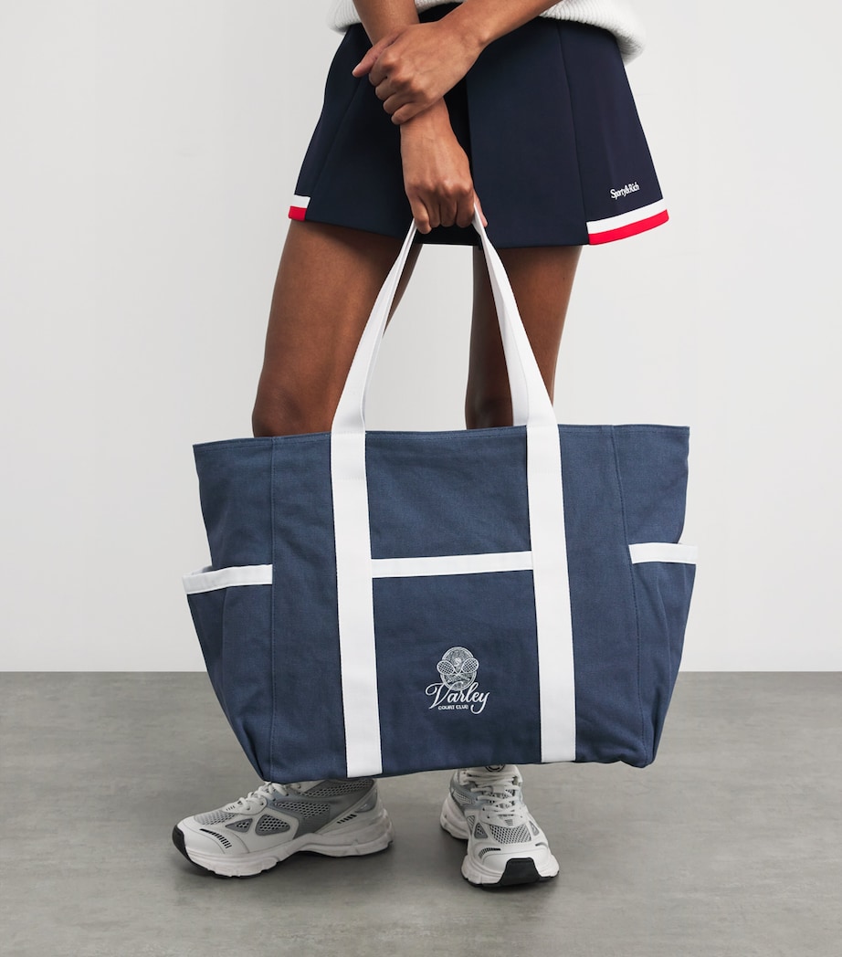 Large Fairhaven Club Tote Bag BLUE NIGHTS/WHITE Image 5