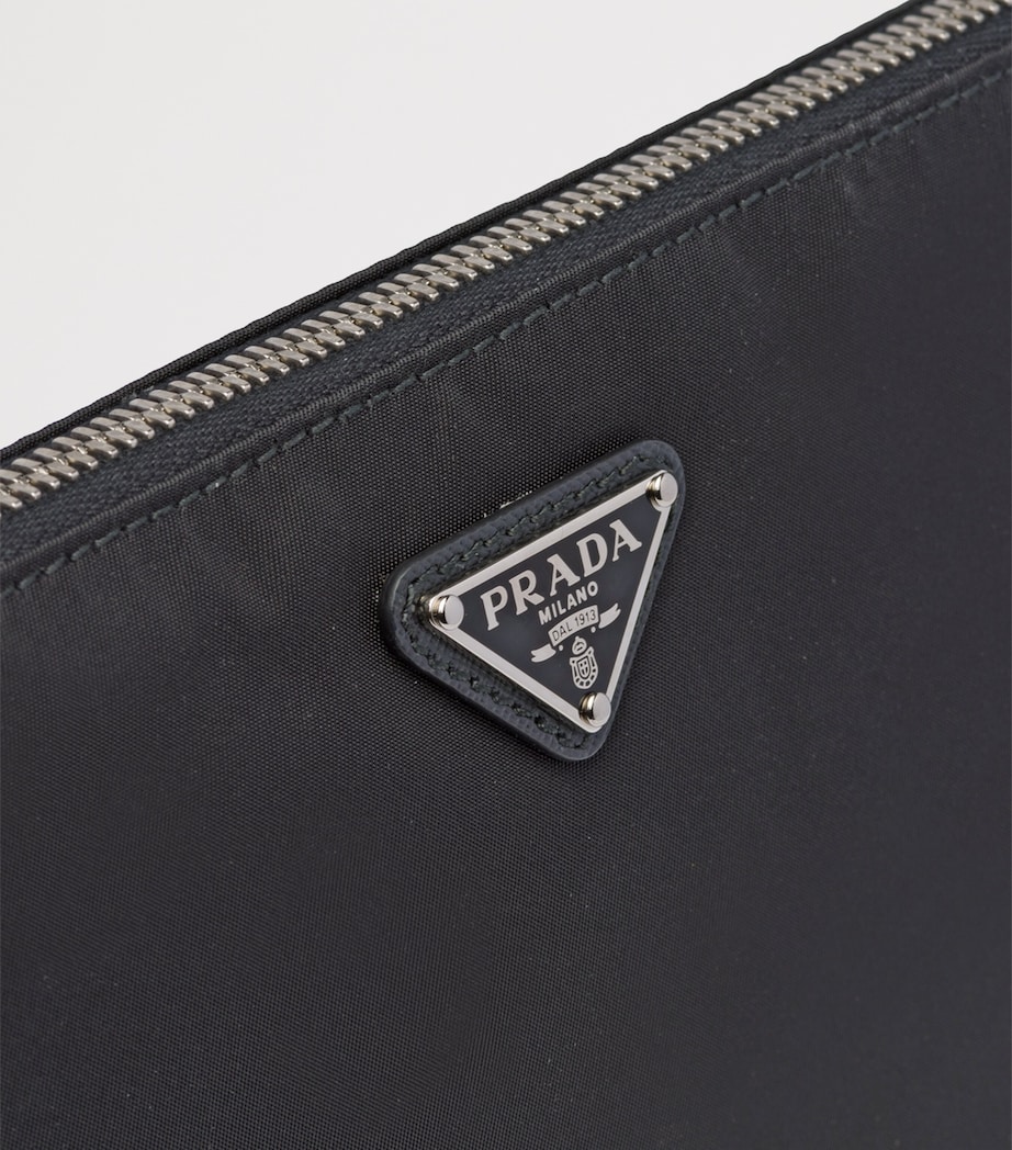 Prada Re-Nylon and Saffiano Leather Wristlet Pouch Image 2
