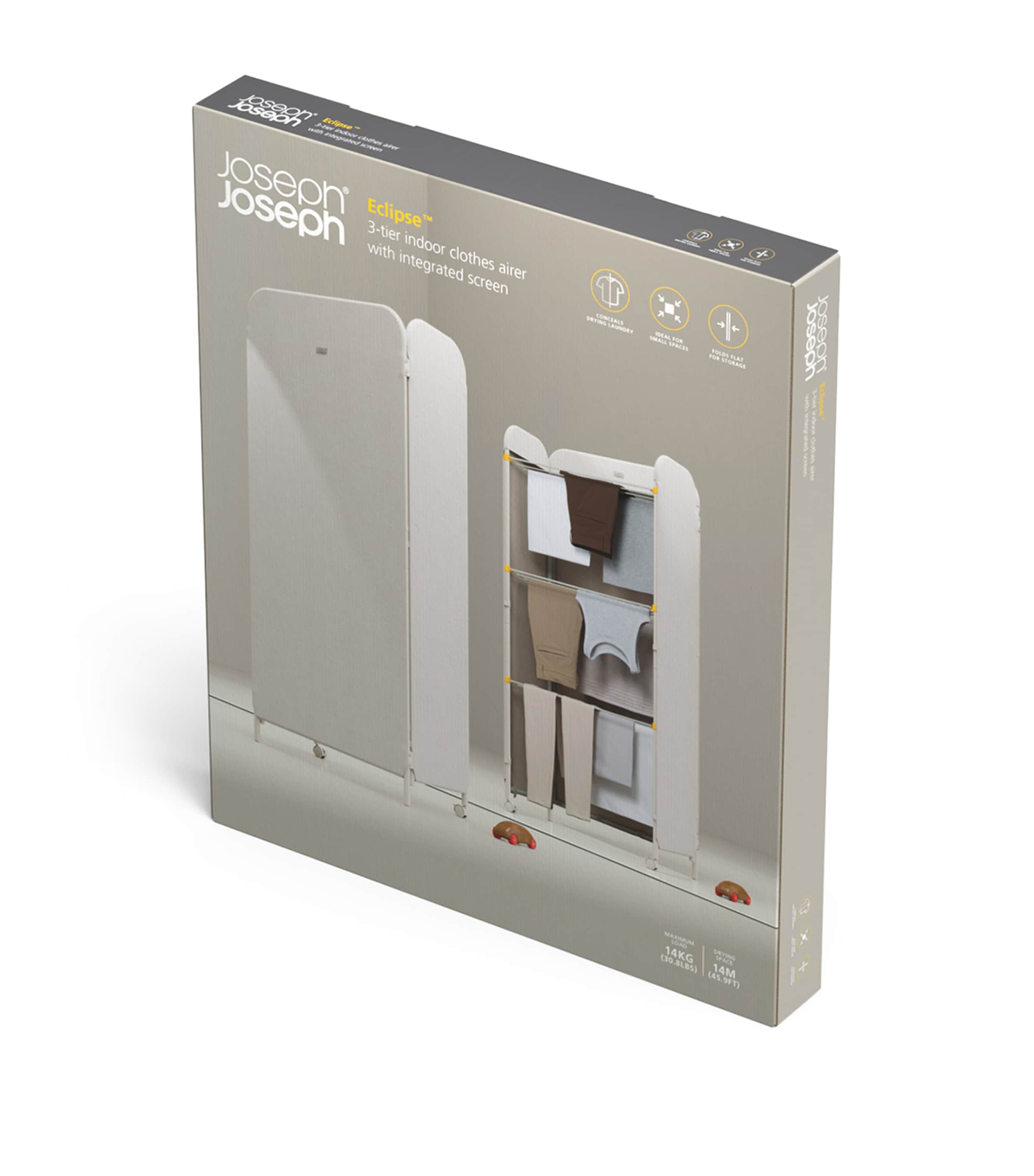 3-Tier Eclipse Clothes Airer with Screen ECRU Image 8