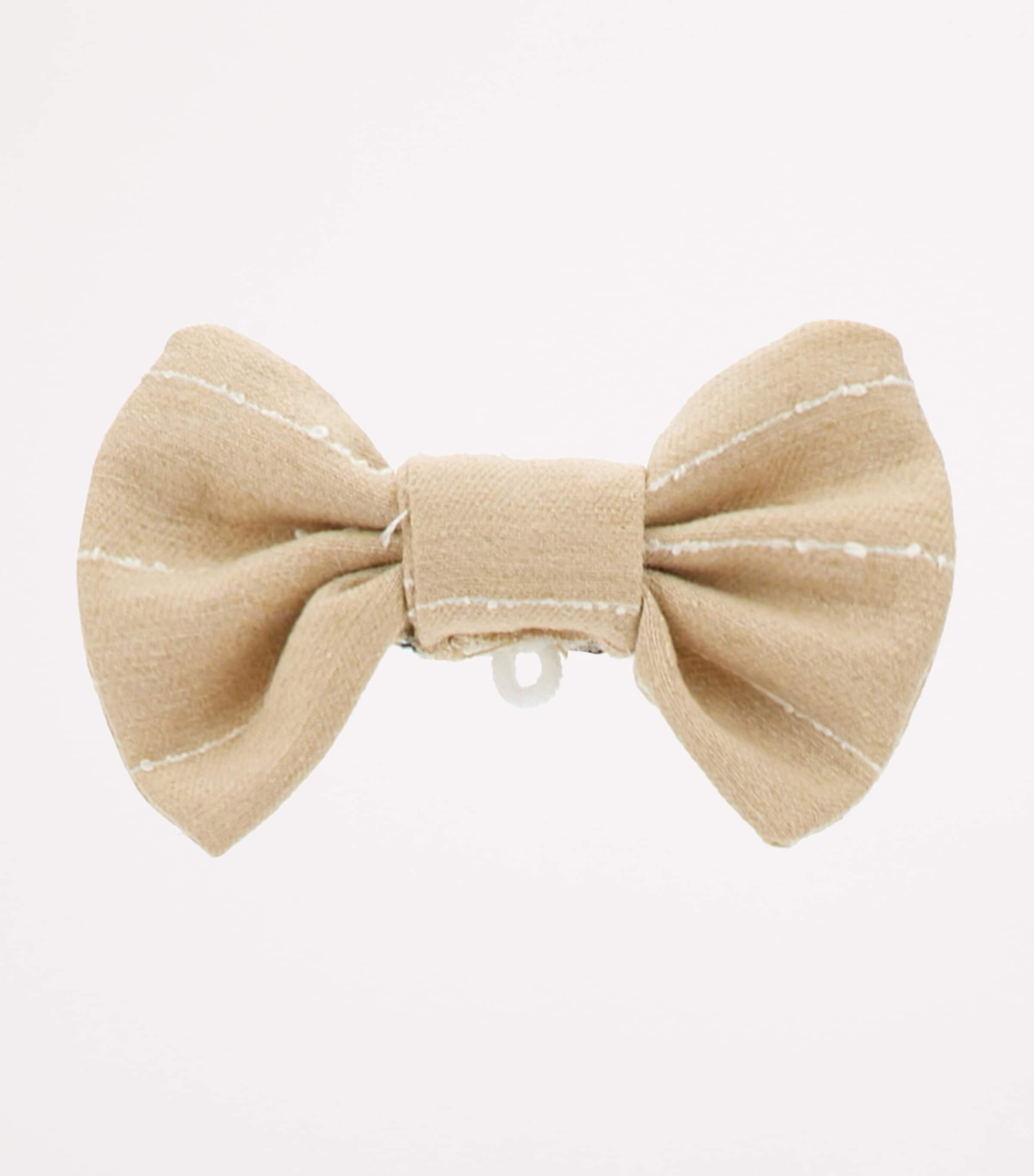 Linen-Cotton Shirt, Trousers and Bow Tie Set (3-36 Months) BIANCO/PANNA+BEIGE Image 3
