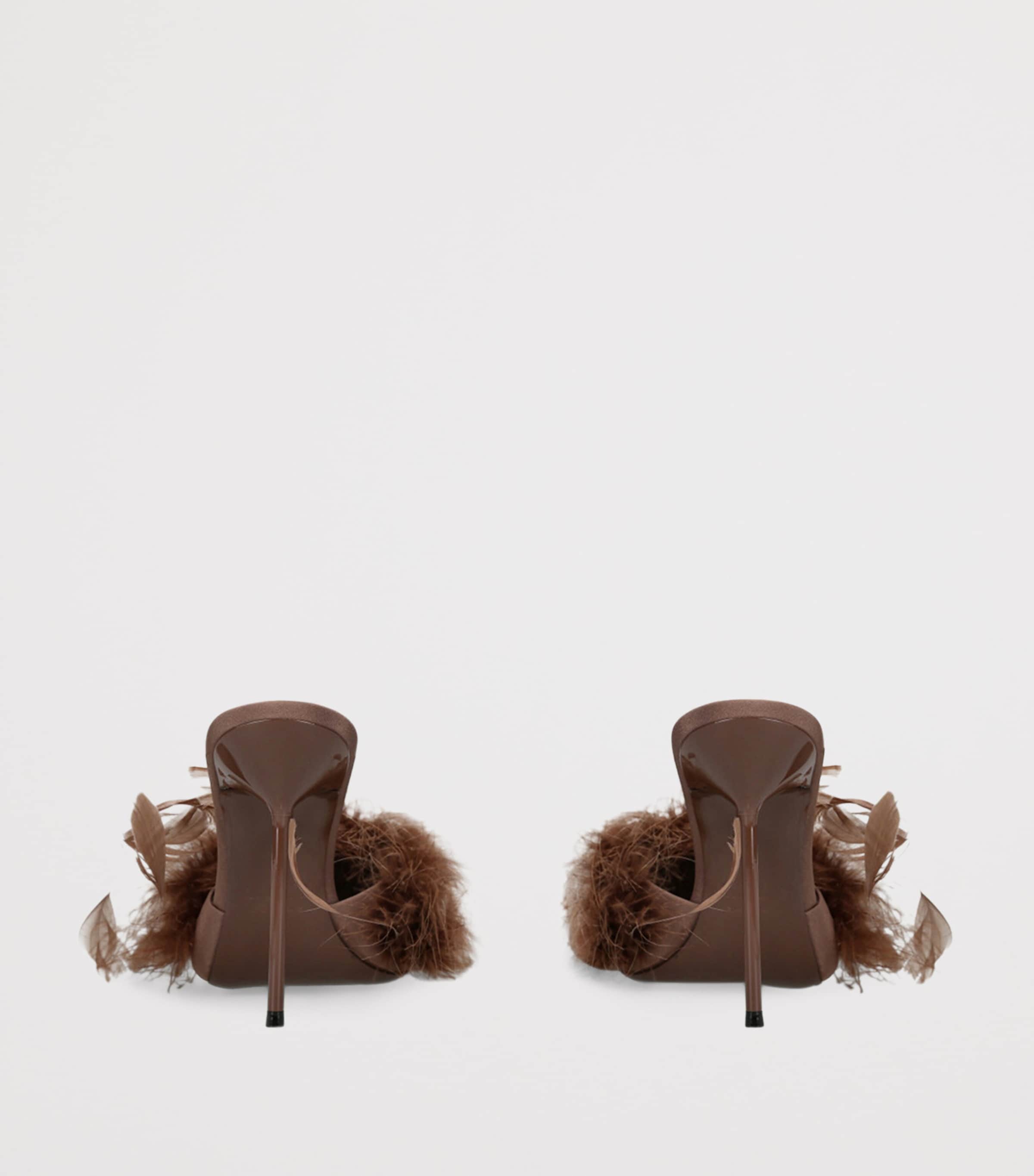 Paris Texas Feather Lidia Mules 105 Brown Image 2