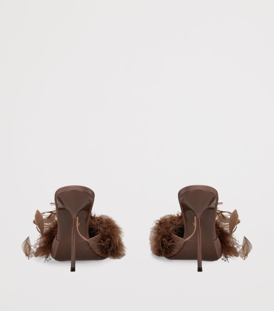 Paris Texas Feather Lidia Mules 105 Brown Image 2
