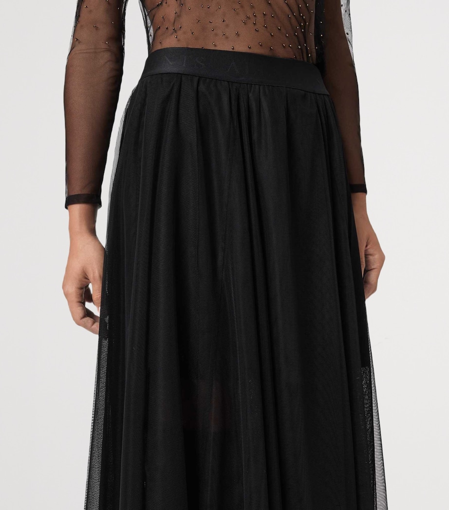 Tulle Ally Midi Skirt BLACK Image 8
