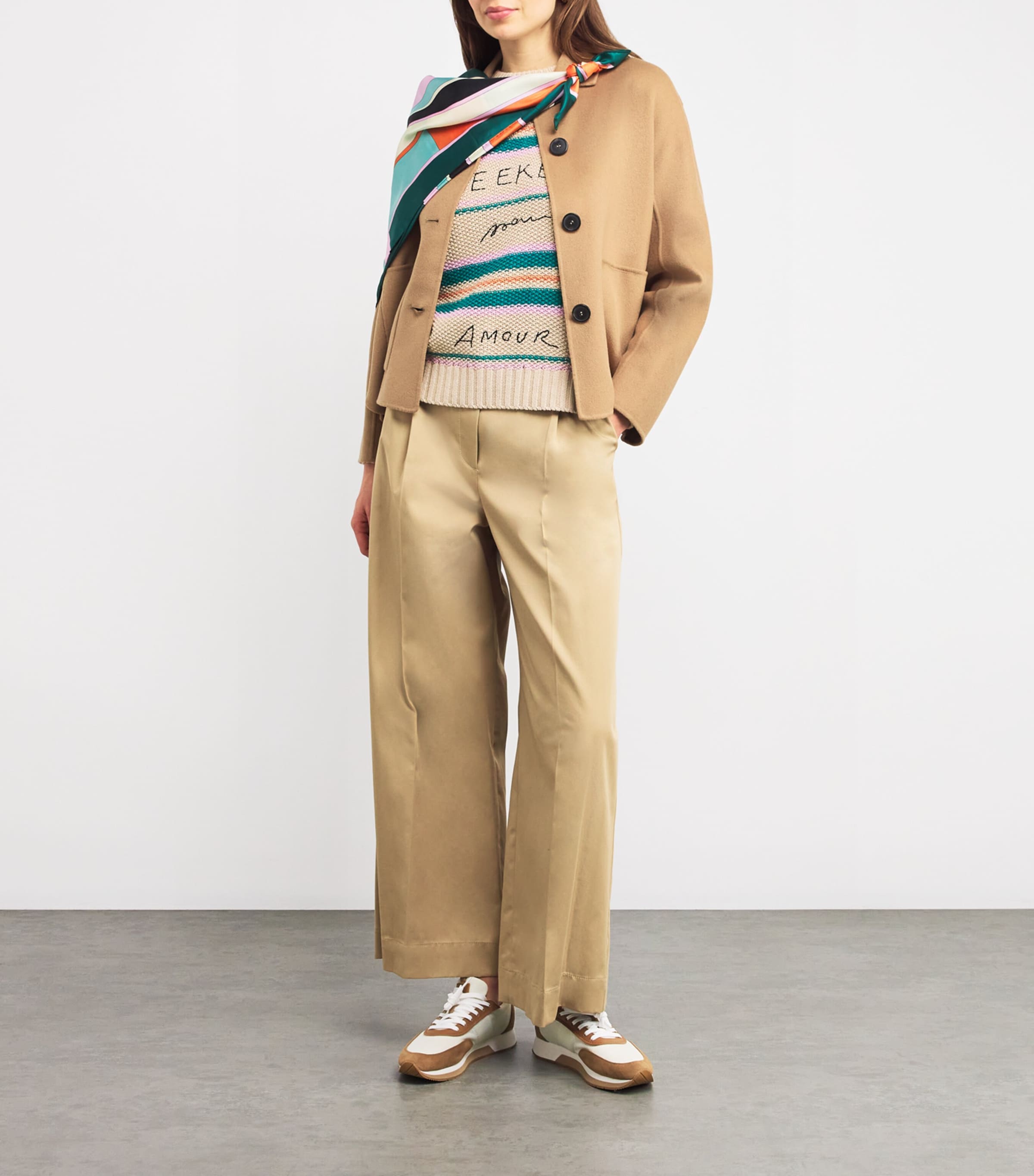 Virgin Wool-Blend Jacket CAMEL Image 2