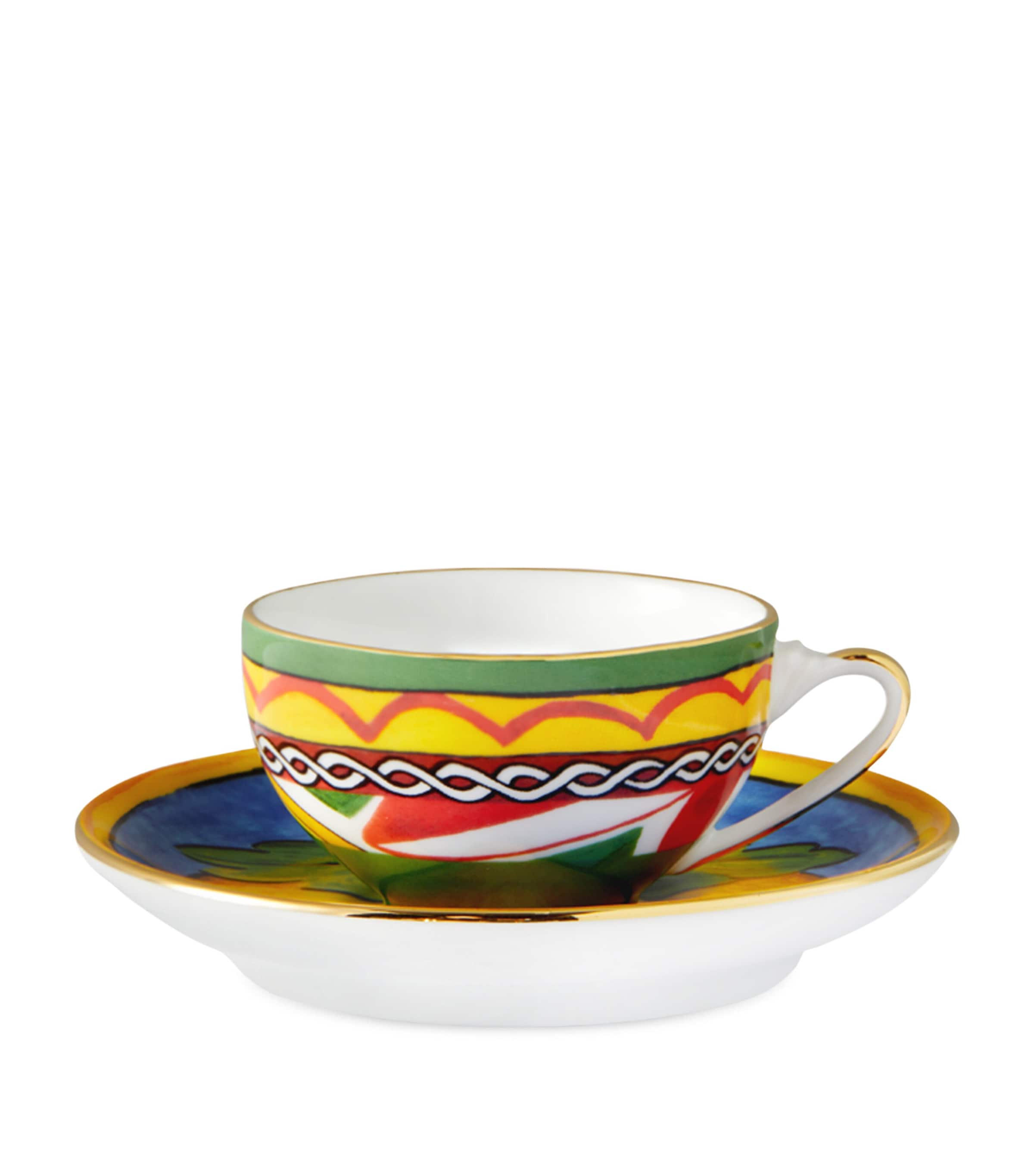 Dolce&Gabbana Casa Carreto Coffee Cup and Saucer Limoni F Do Az Image 2