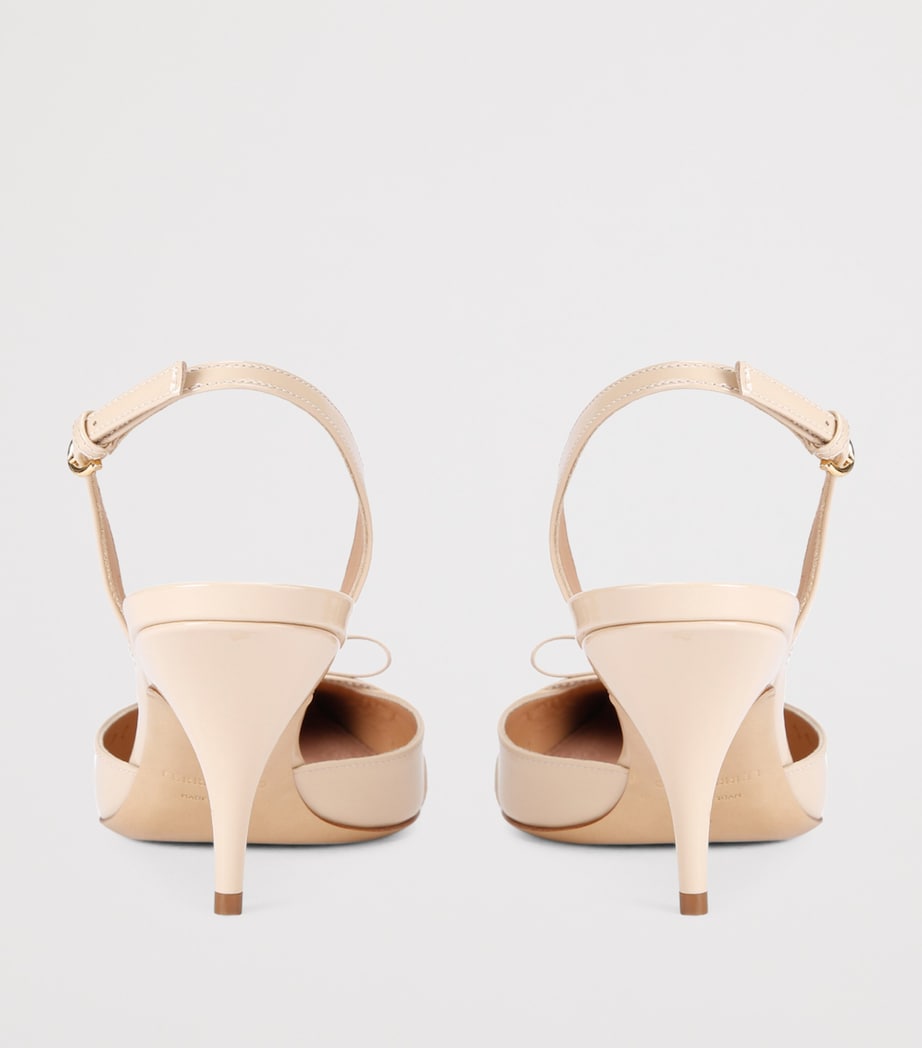 Leather Gylla Slingback Heels 70 BEIGE Image 2