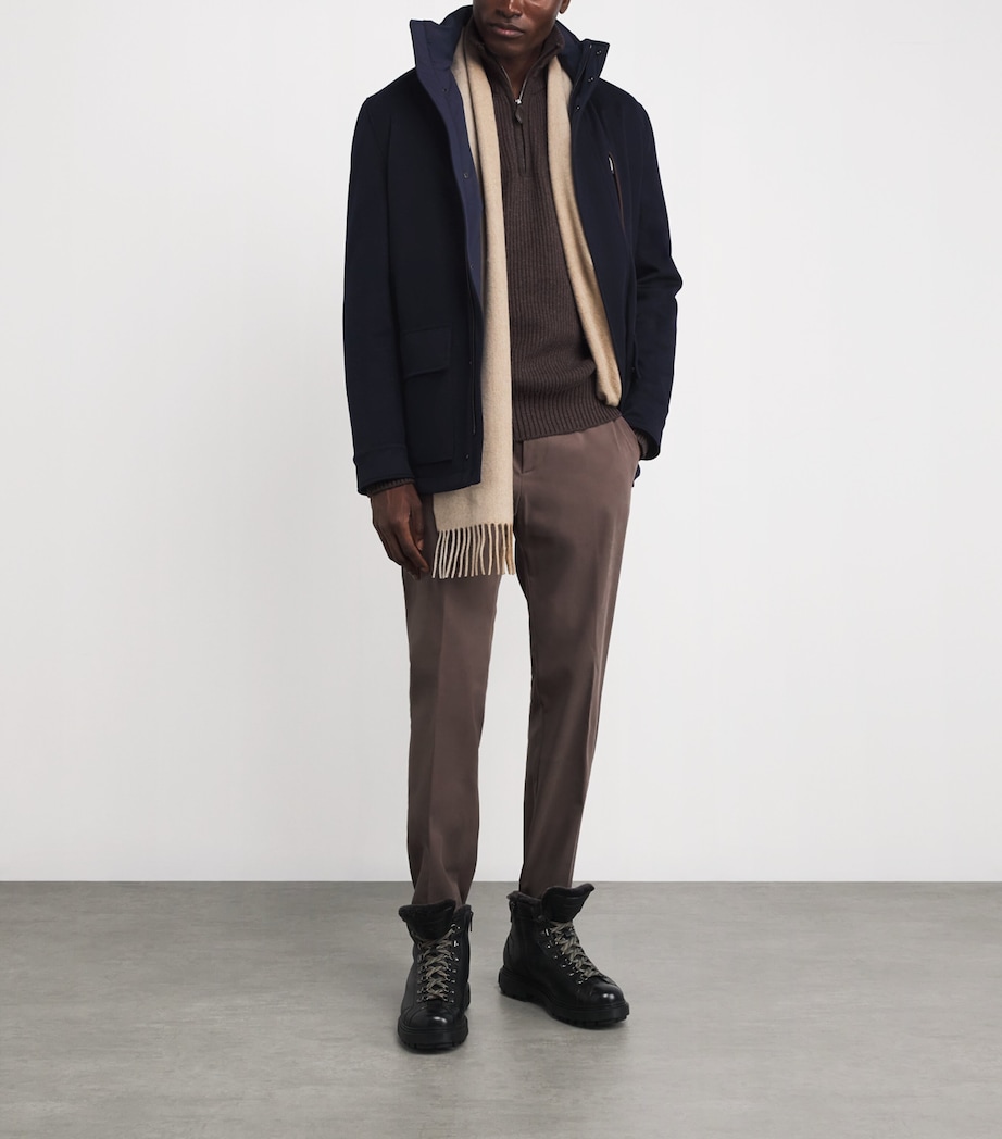 Cashmere Padded Hybrid Coat 50BLUE Image 2