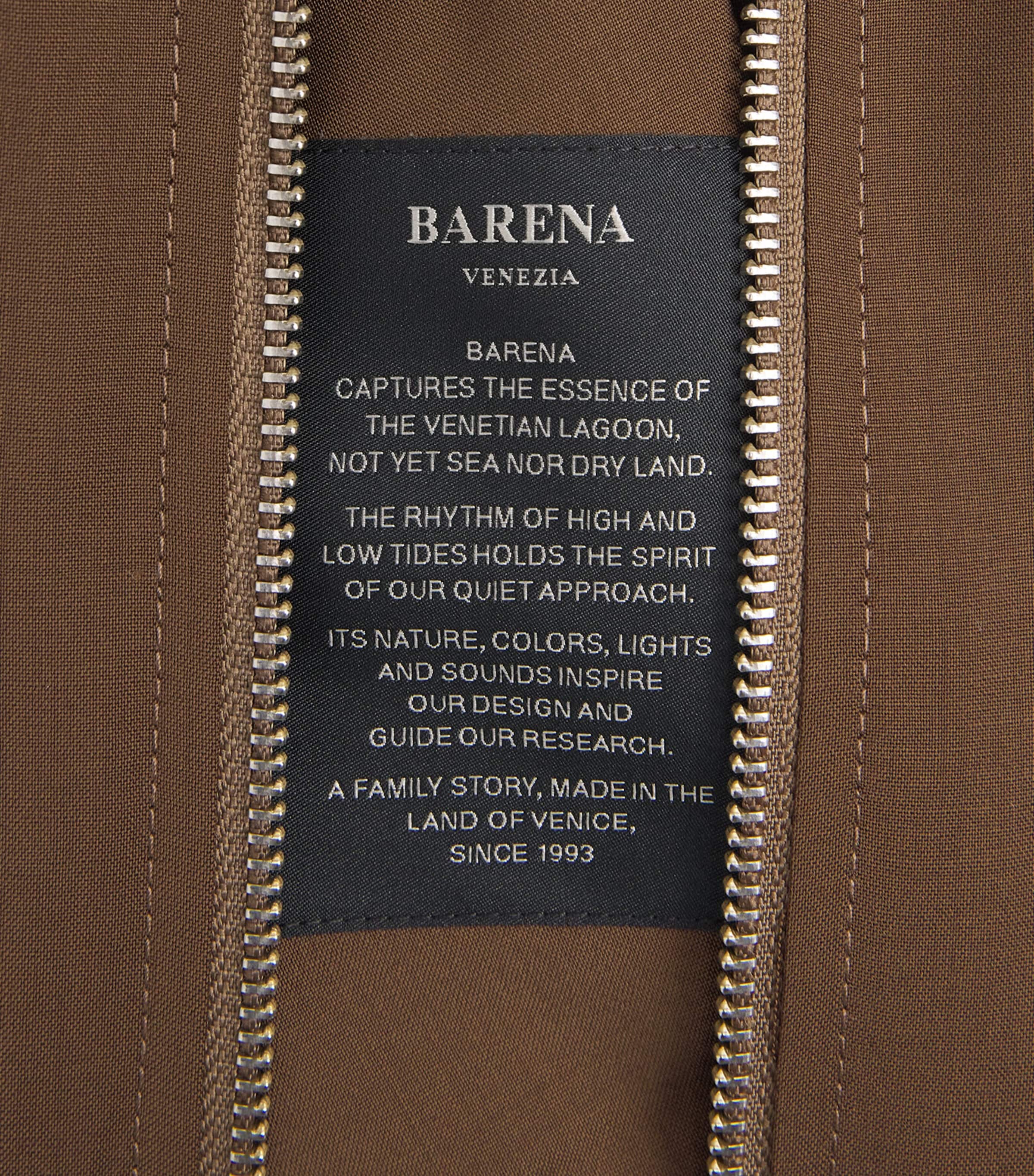 Barena Mens Virgin Wool Bomber Jacket Toffee Image 6
