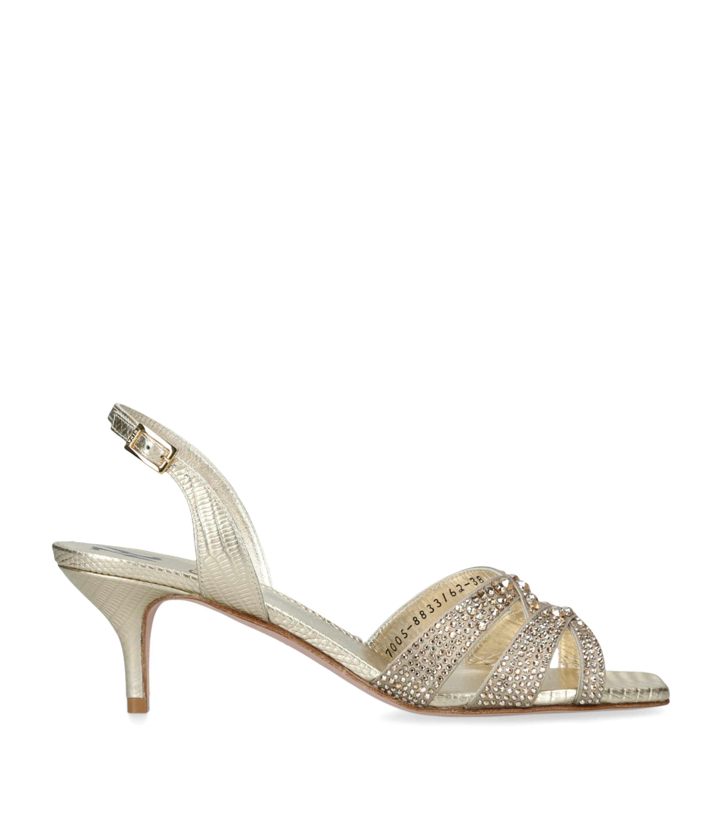 Gina Leather Curtis Heeled Sandals 50 In Multi