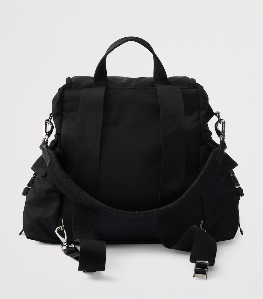 Re-Nylon and Leather Explore Backpack F0002 Image 4