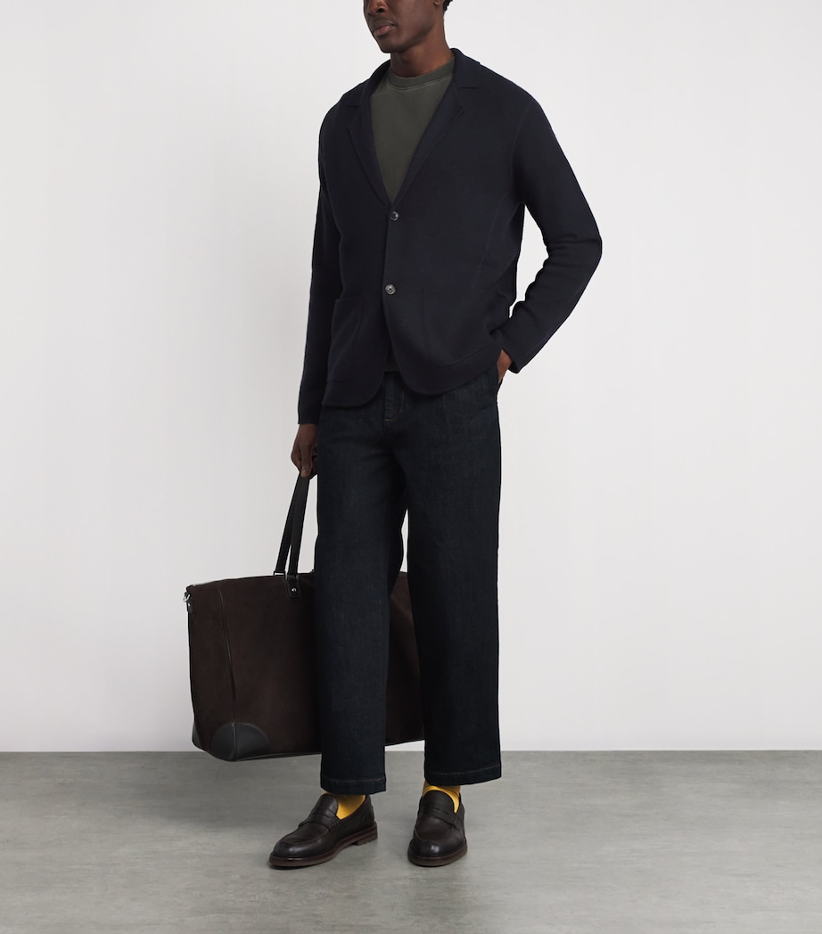 Merino Wool Cardigan BLUE-49 Image 2