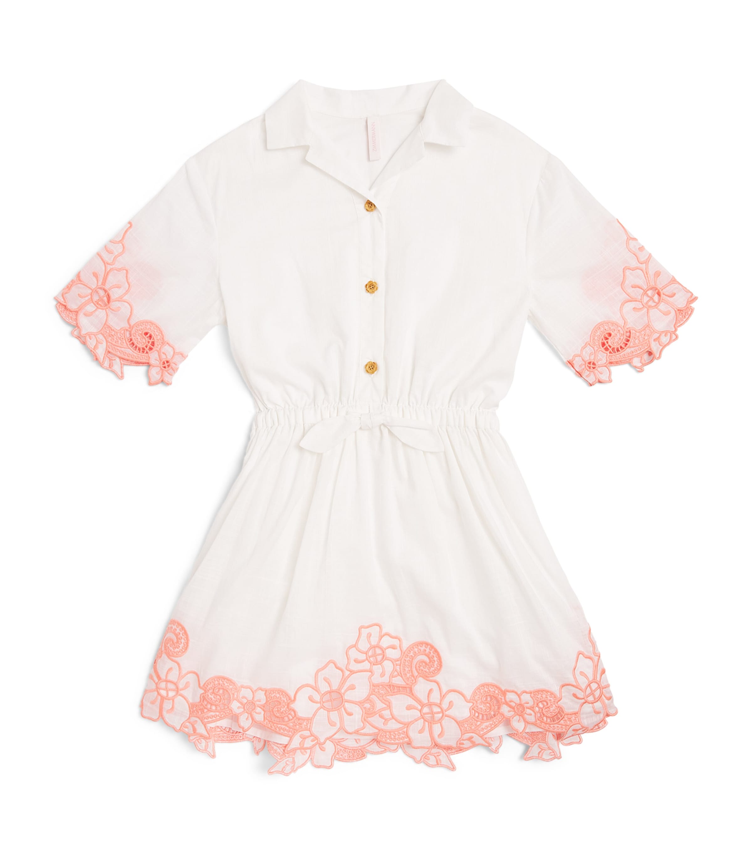 ZIMMERMANN EMBROIDERED POP SHIRT DRESS