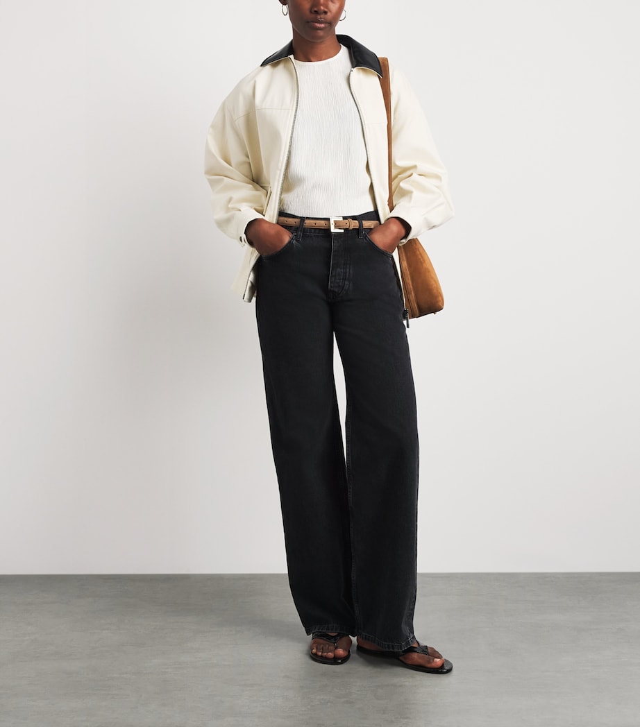 ANINE BING Suede Nicola Belt Brown Image 4