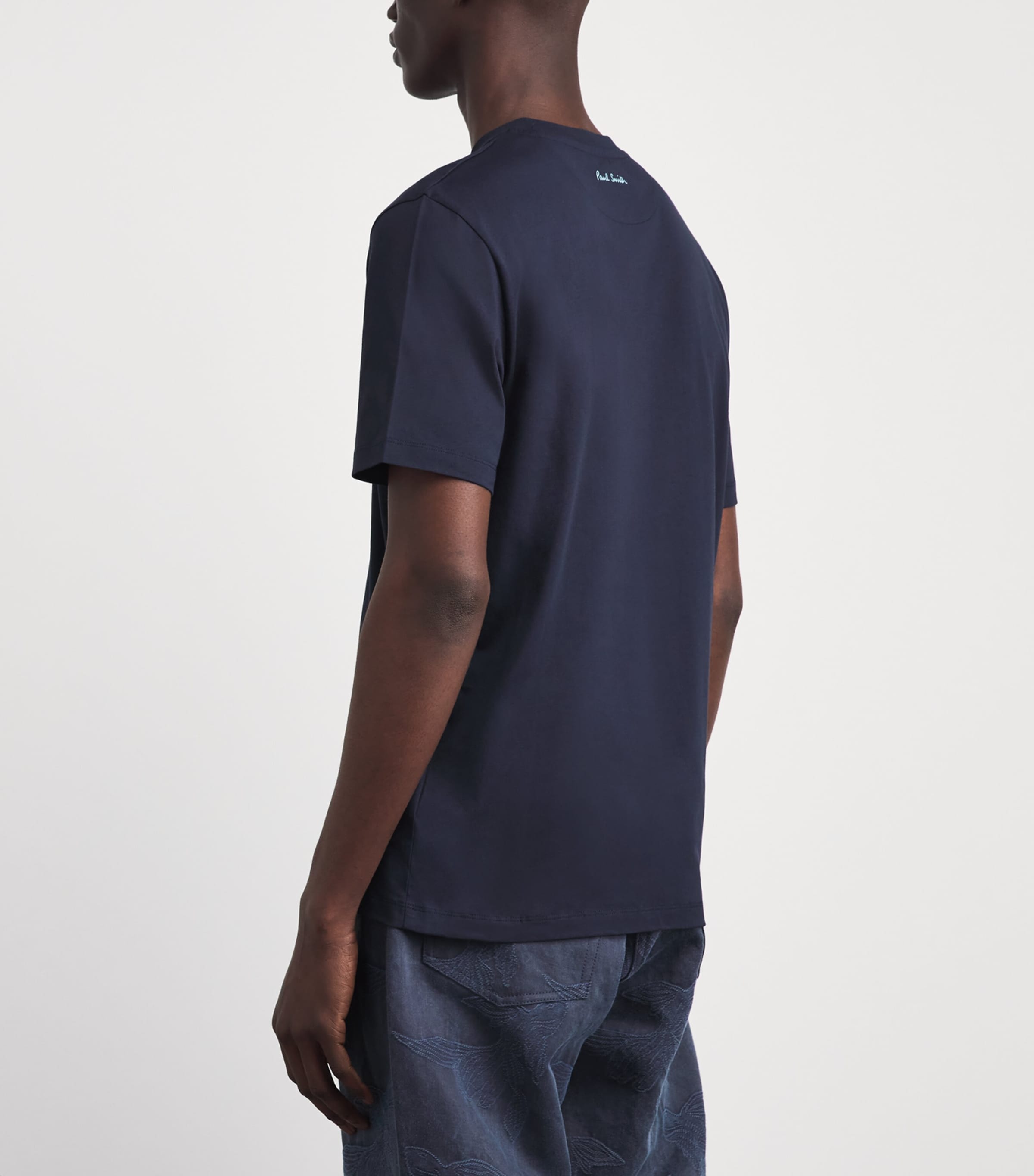 Paul Smith Mens Cotton Bunny Logo T-Shirt Navy Image 5