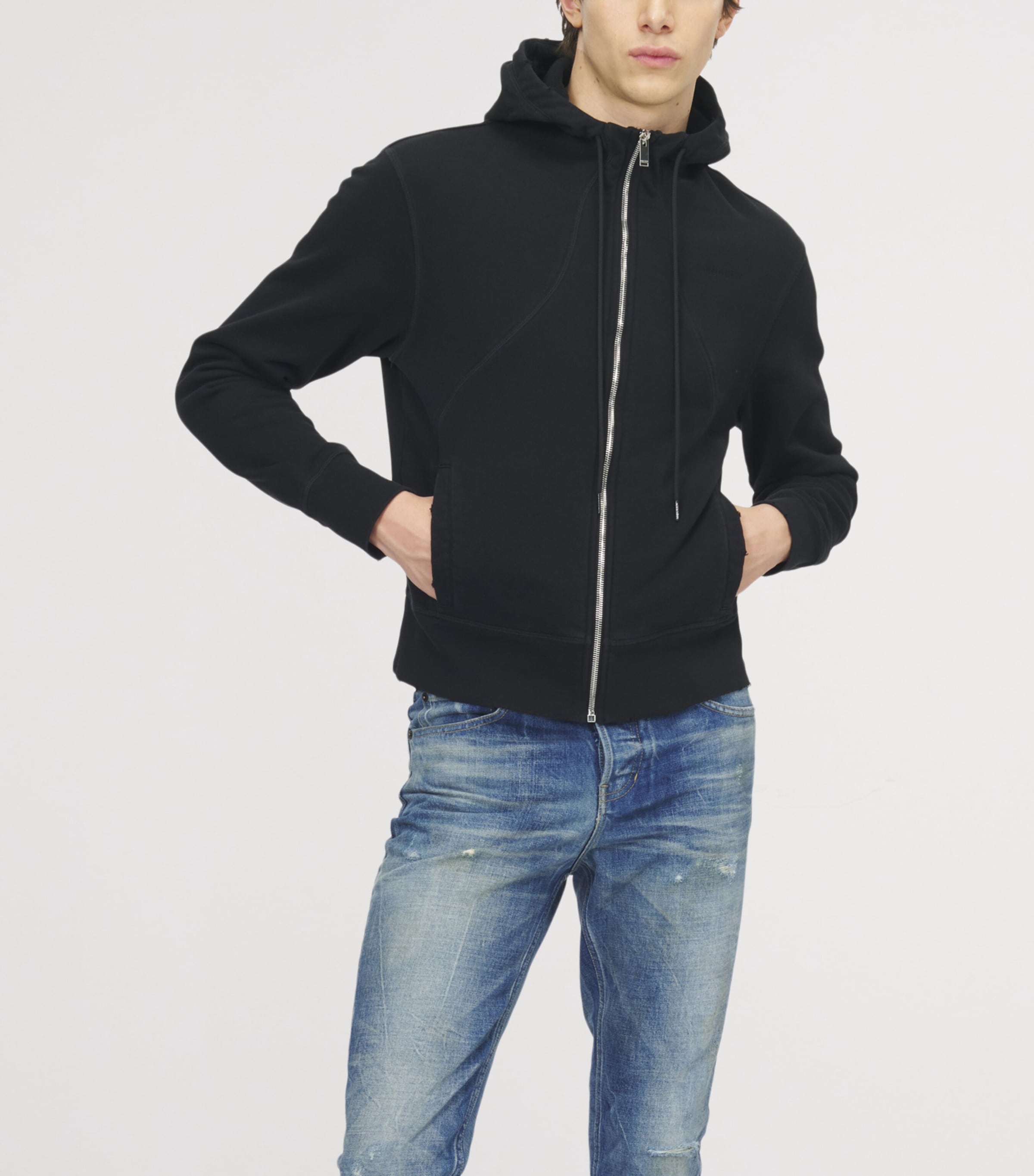 McQueen Mens Distressed Hoodie Image 5
