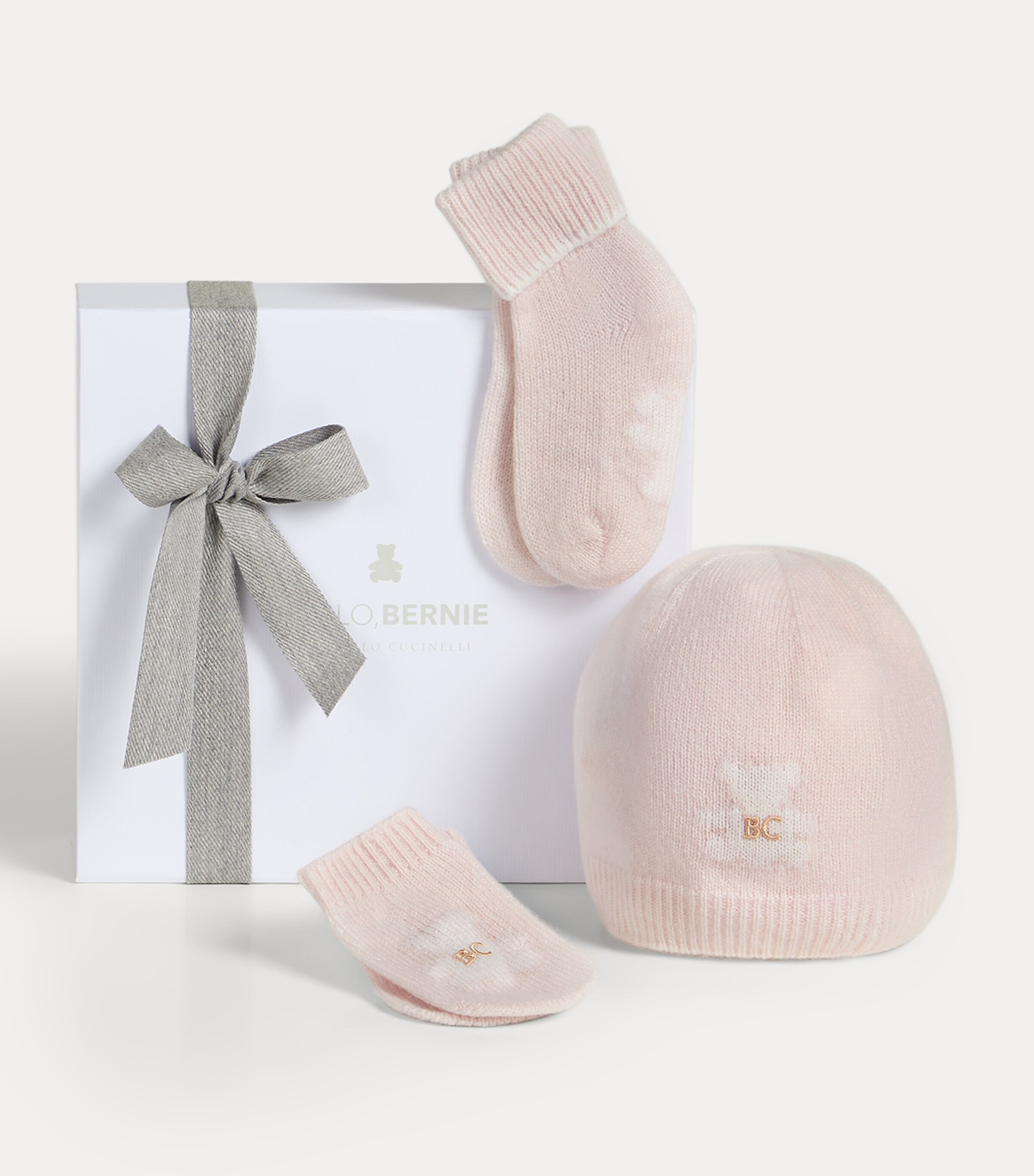 Brunello Cucinelli Kids Cashmere Beanie, Mittens and Socks Set (0-36 Months) Image 2