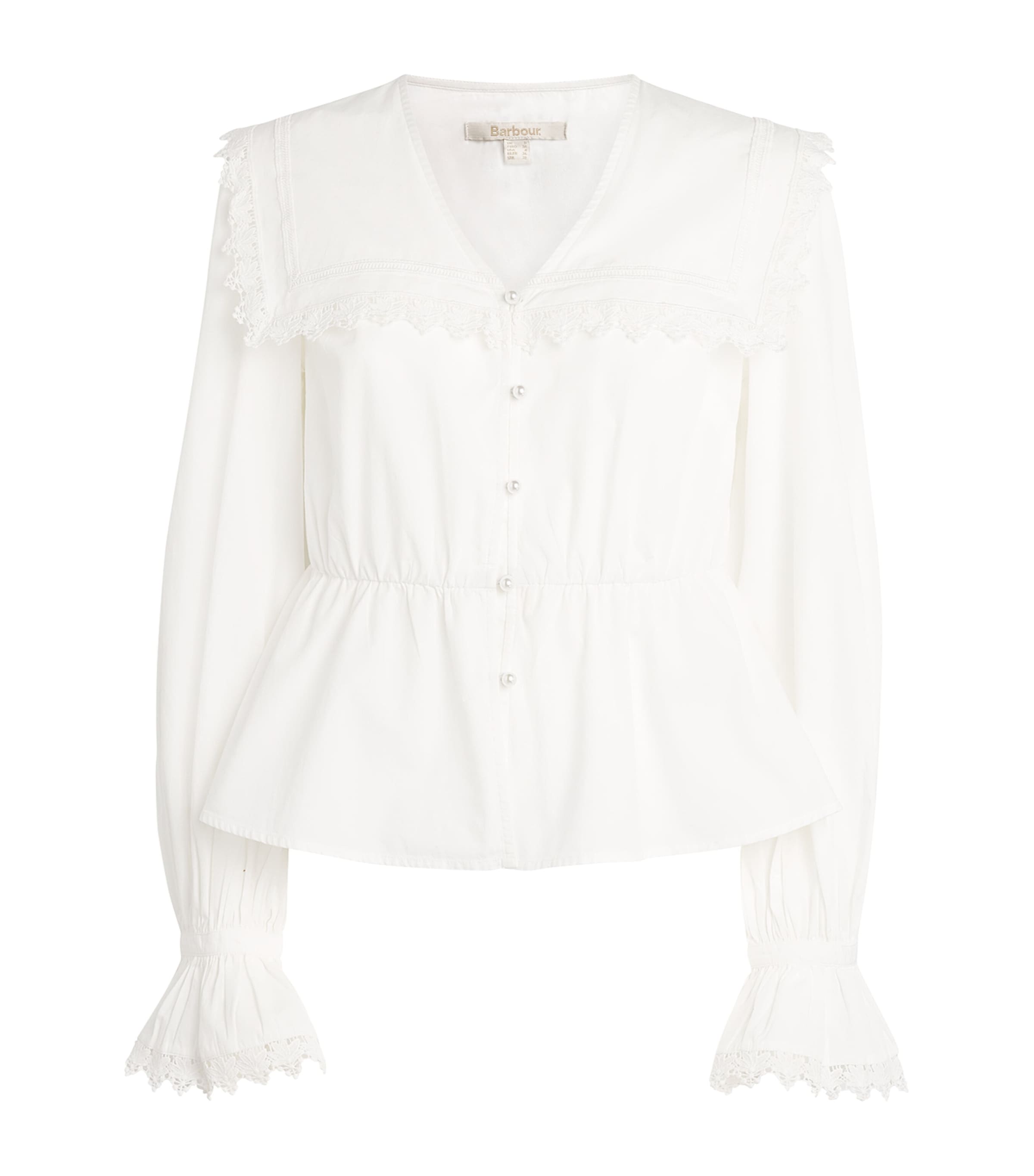 Barbour Womens Cotton Tisbury Blouse White Image 1