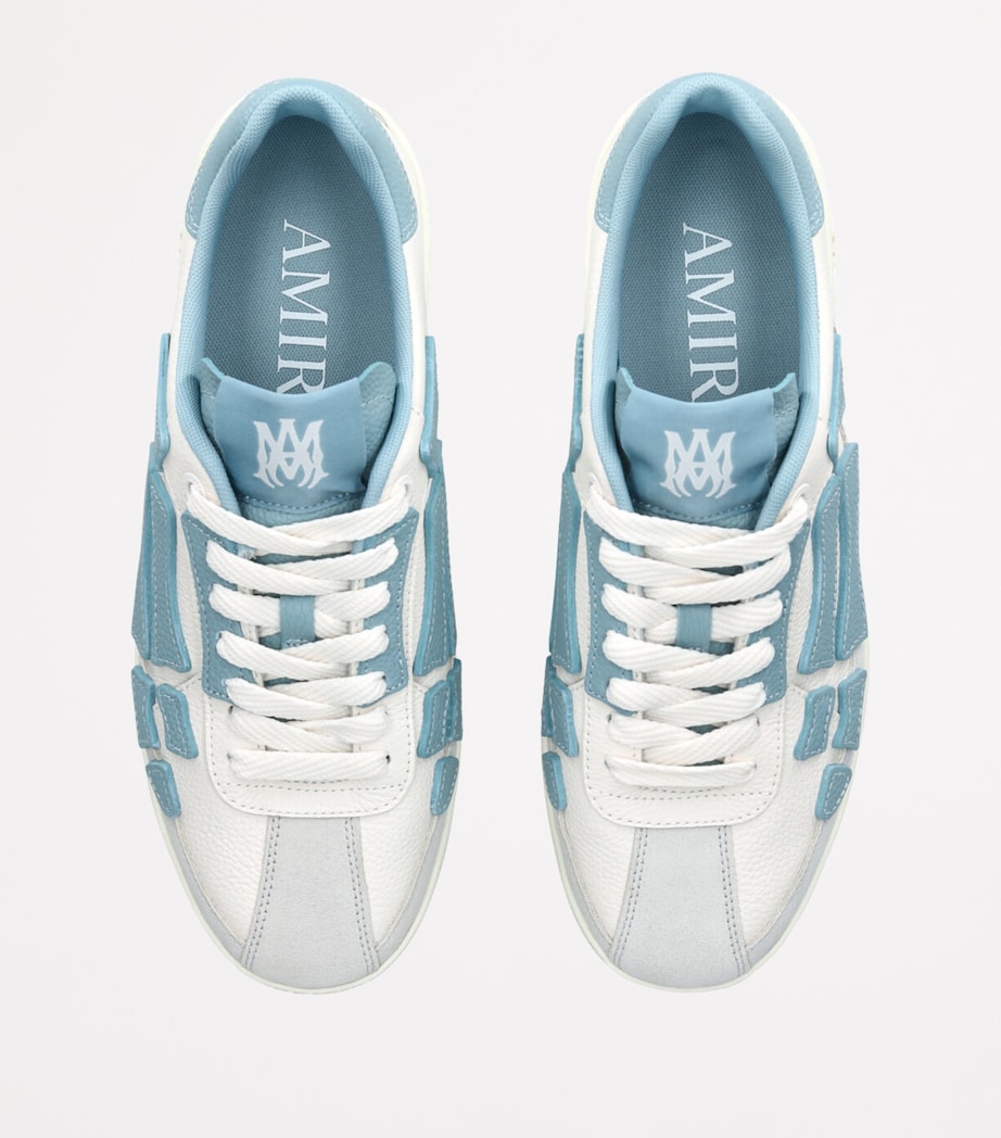 AMIRI Leather Pacific Bones Sneakers Pale Blue Image 4
