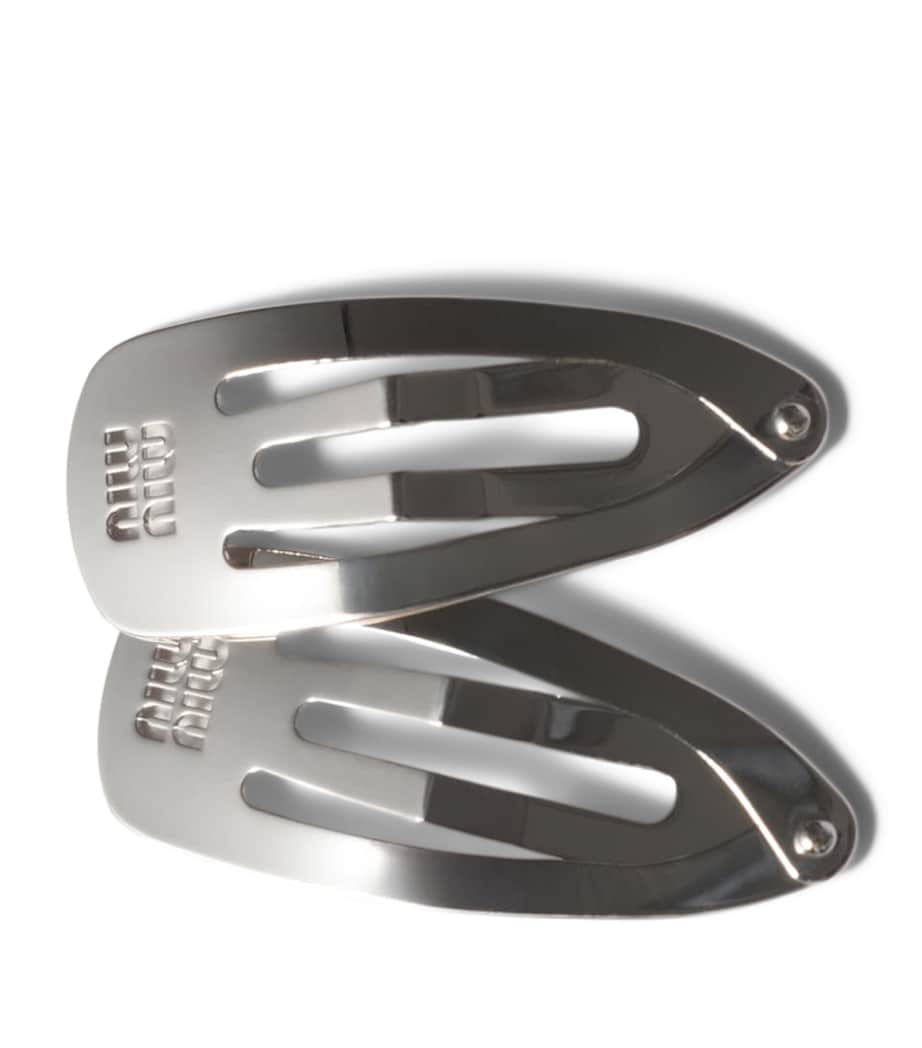 Miu Miu Metal Logo Hair Clips Image 1