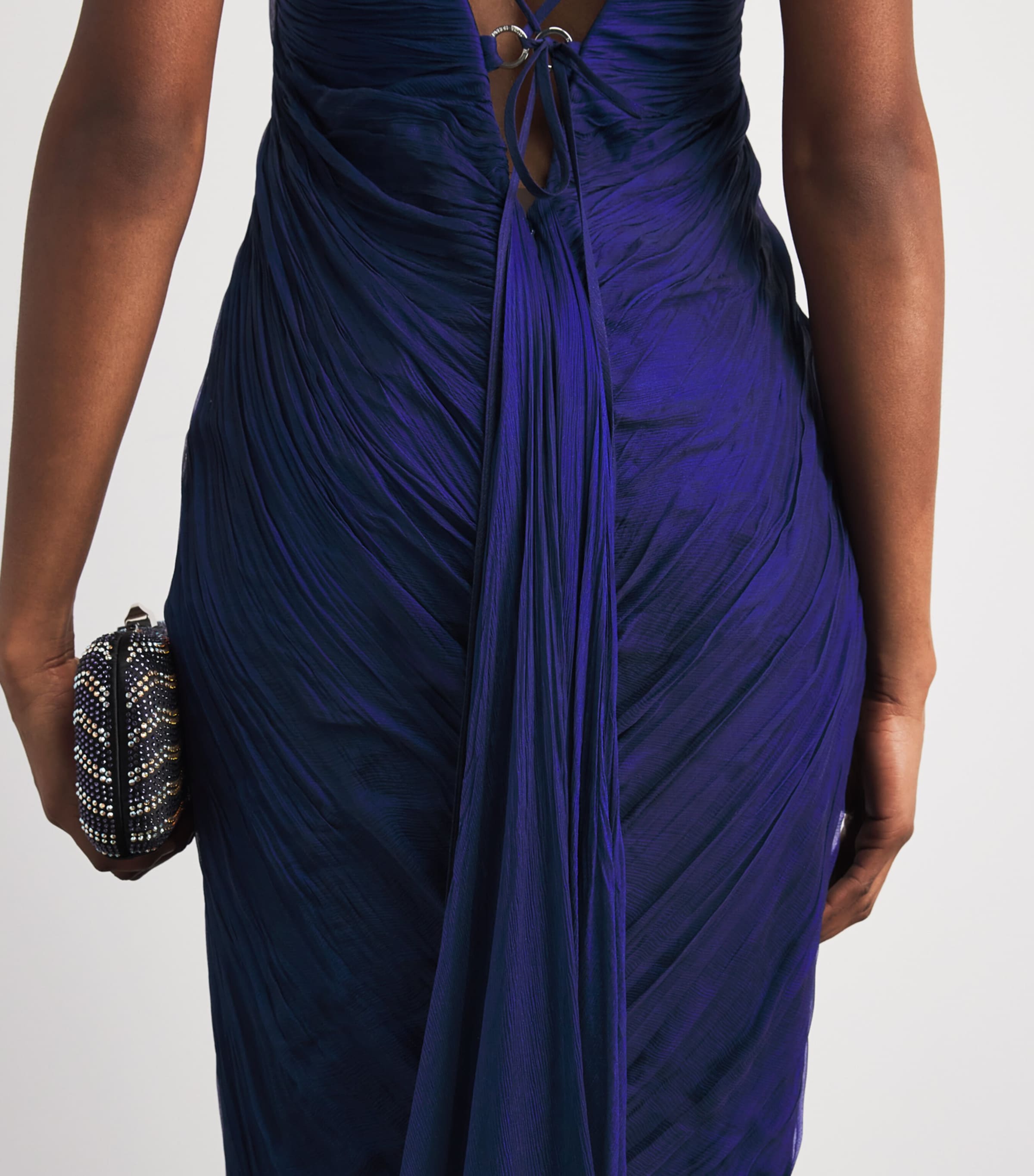 Maria Lucia Hohan Womens Silk Victoria Maxi Dress Navy Image 3