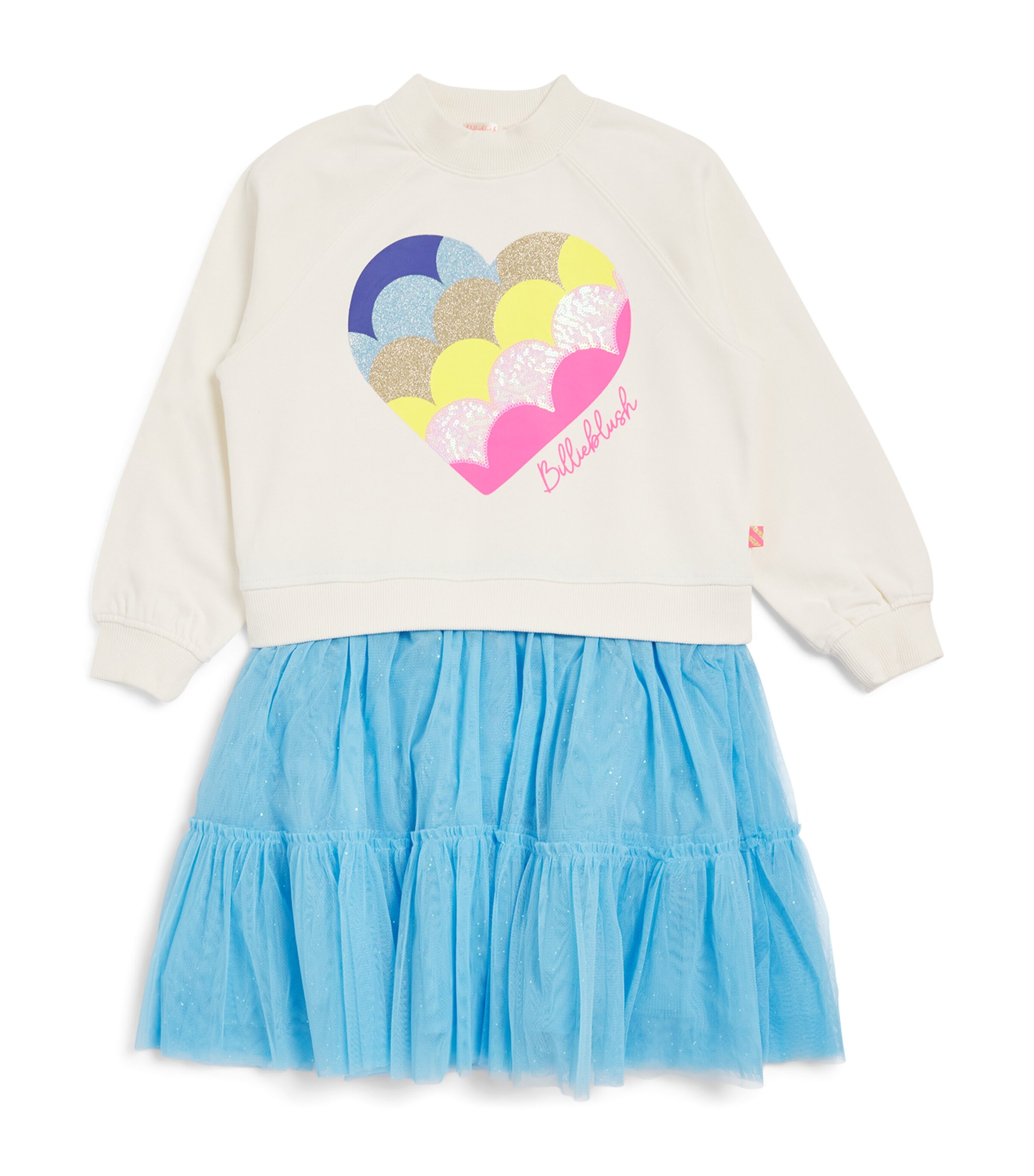 Billieblush Ivory T-shirt For Girl With Hearts In Ivory