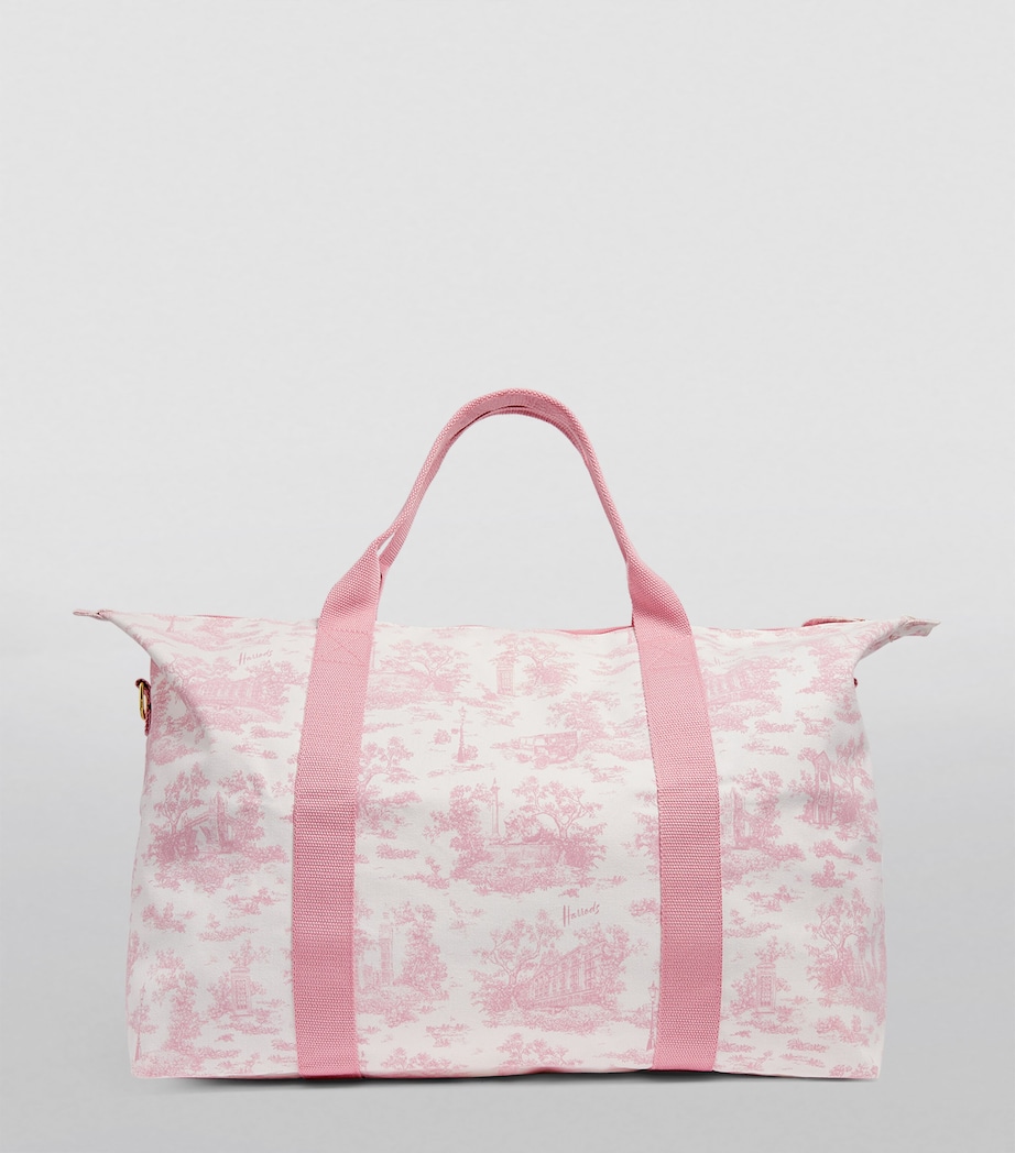 Toile Foldable Overnight Bag PINK Image 4
